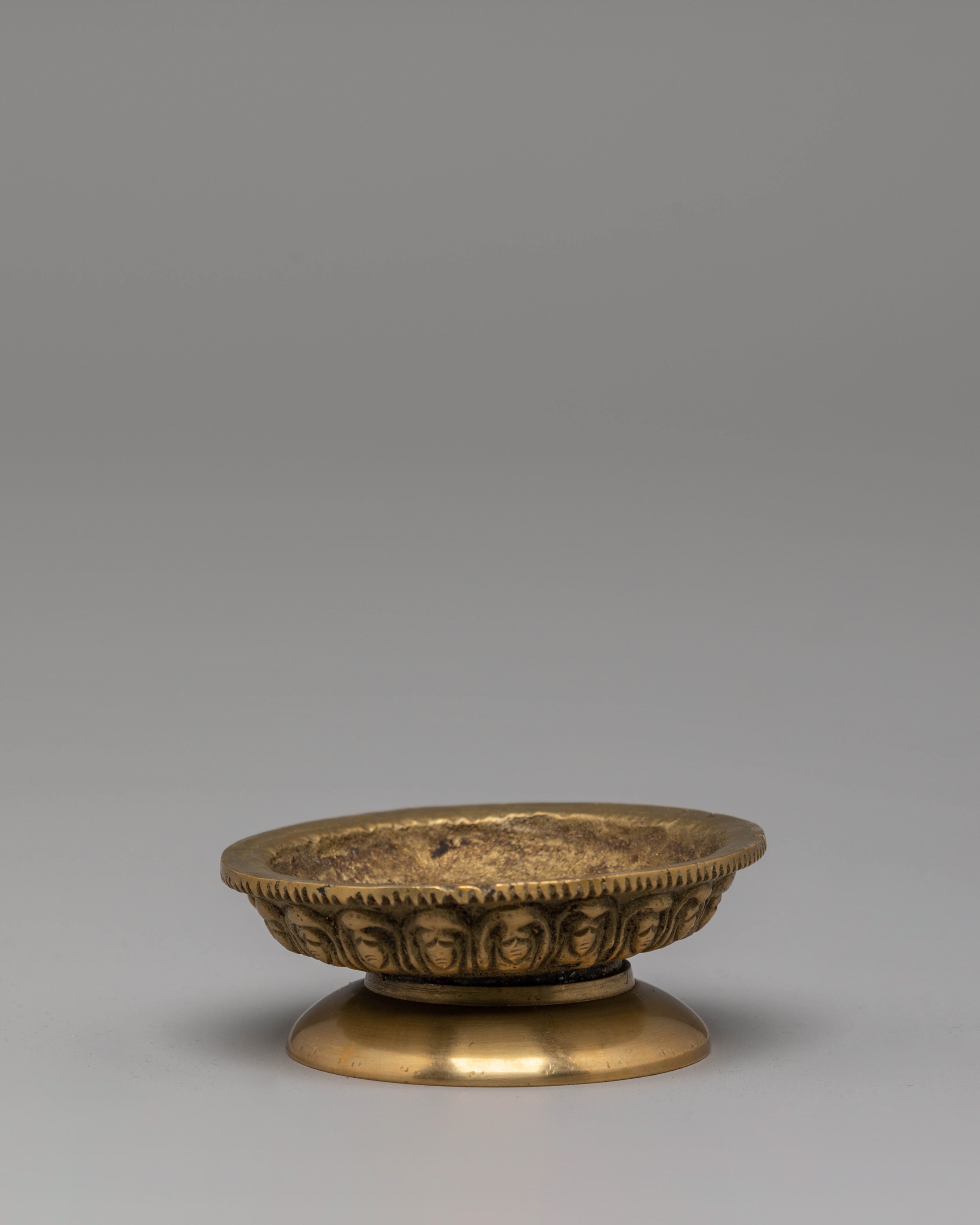 Oil Lamp Set for Ritual Ceremonies | Handcrafted Brass Altar Lamps
