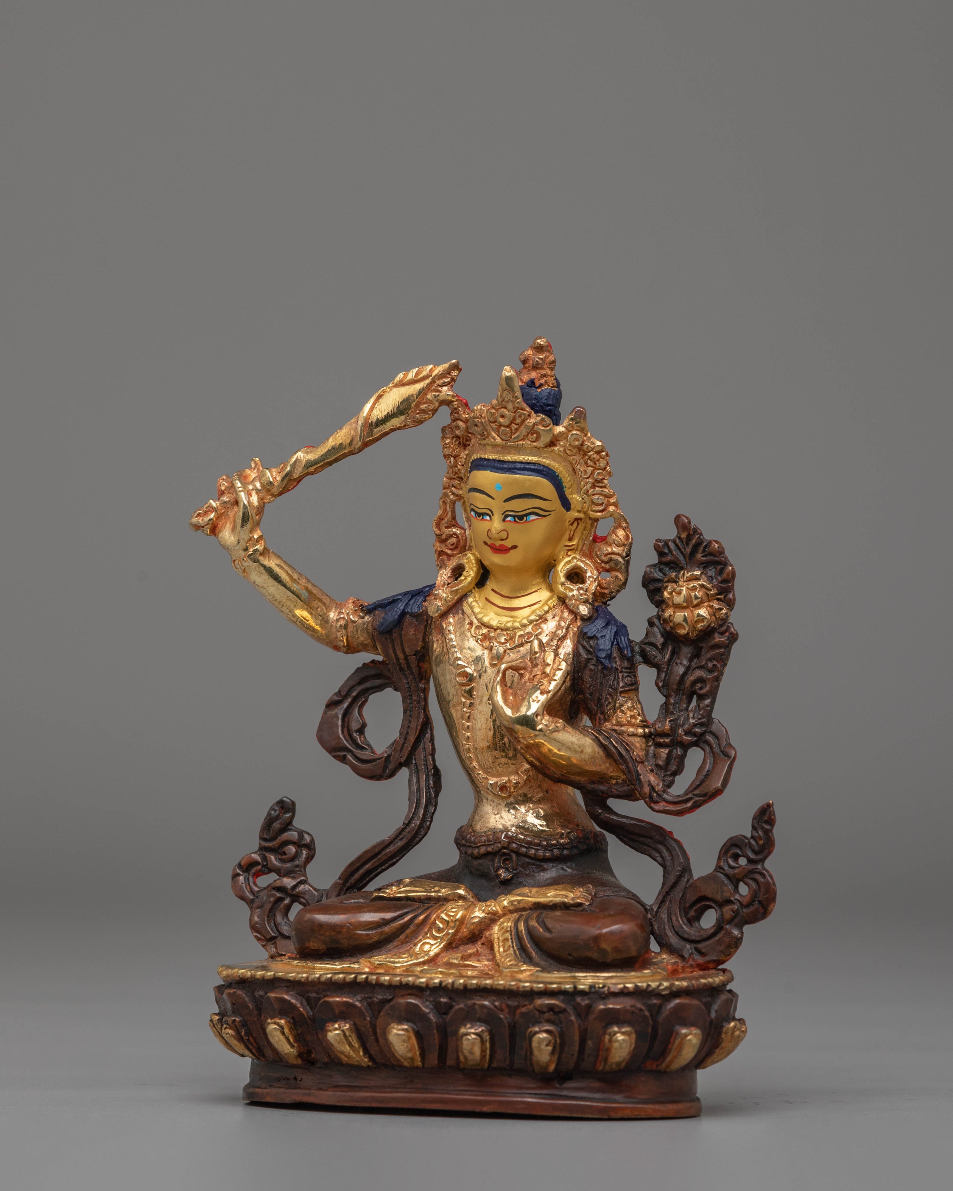 Manjushri Bodhisattva Copper Statue | Symbol of Wisdom and Knowledge