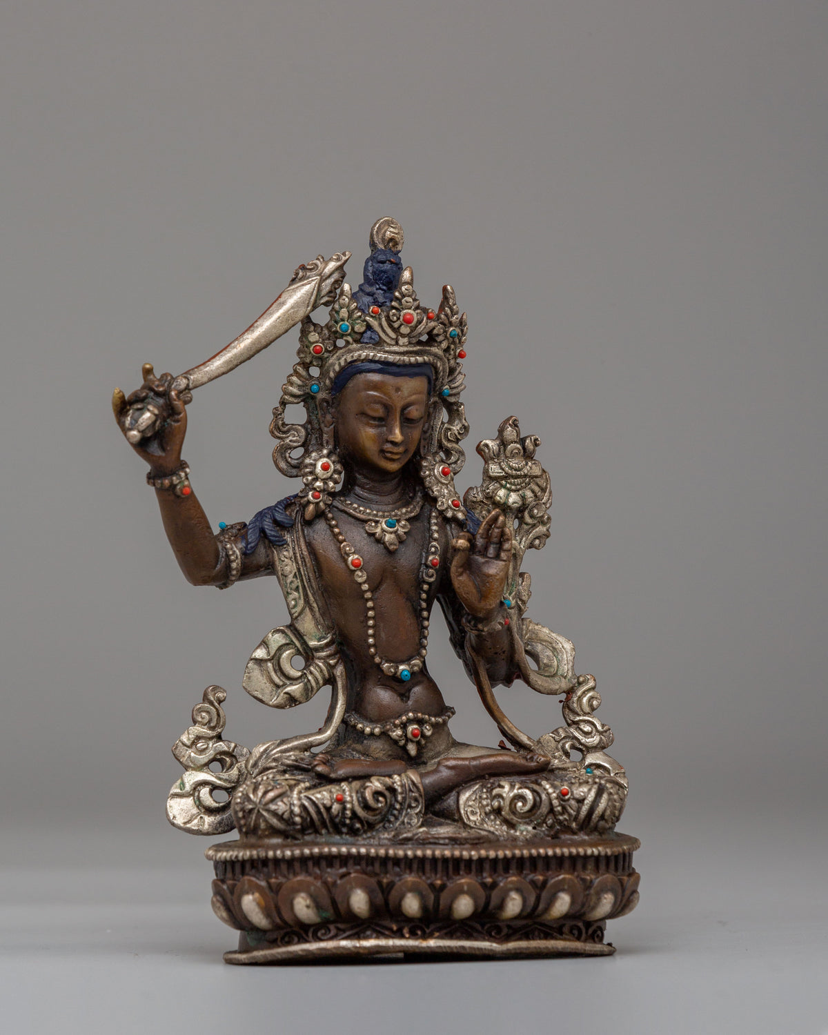 Tibetan Manjushri Sword of Wisdom Statue | Symbol of Enlightenment