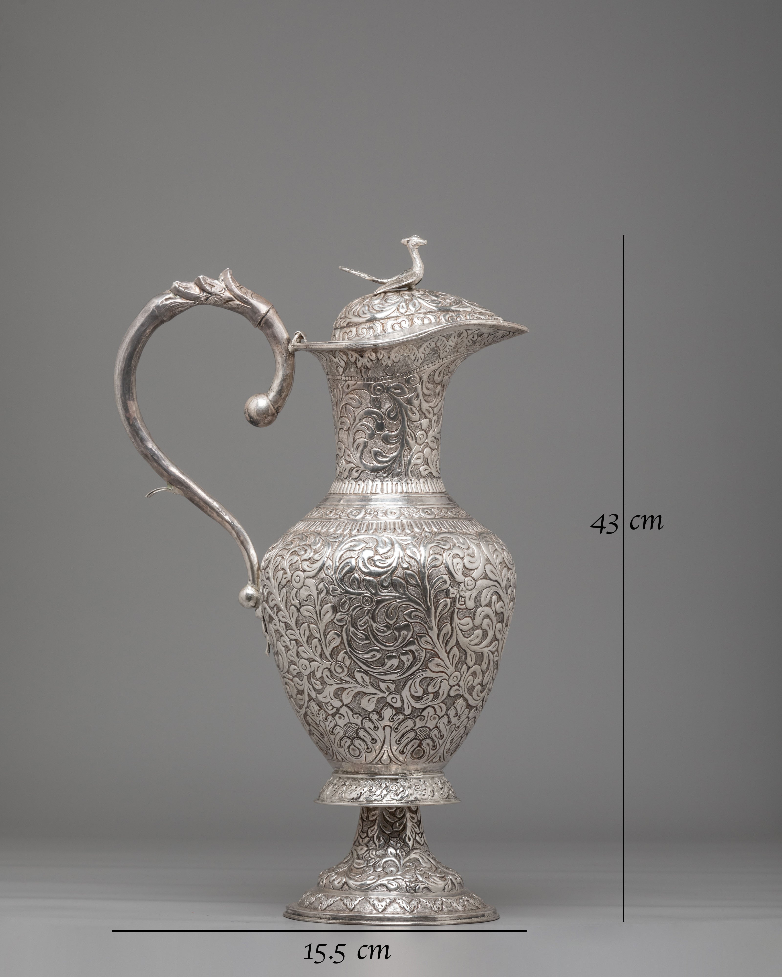 Pure Silver Decorative Jug  | Spiritual Home Decor