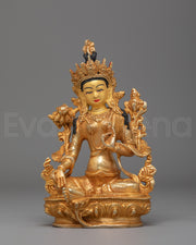 Handcrafted Green Tara Figurine