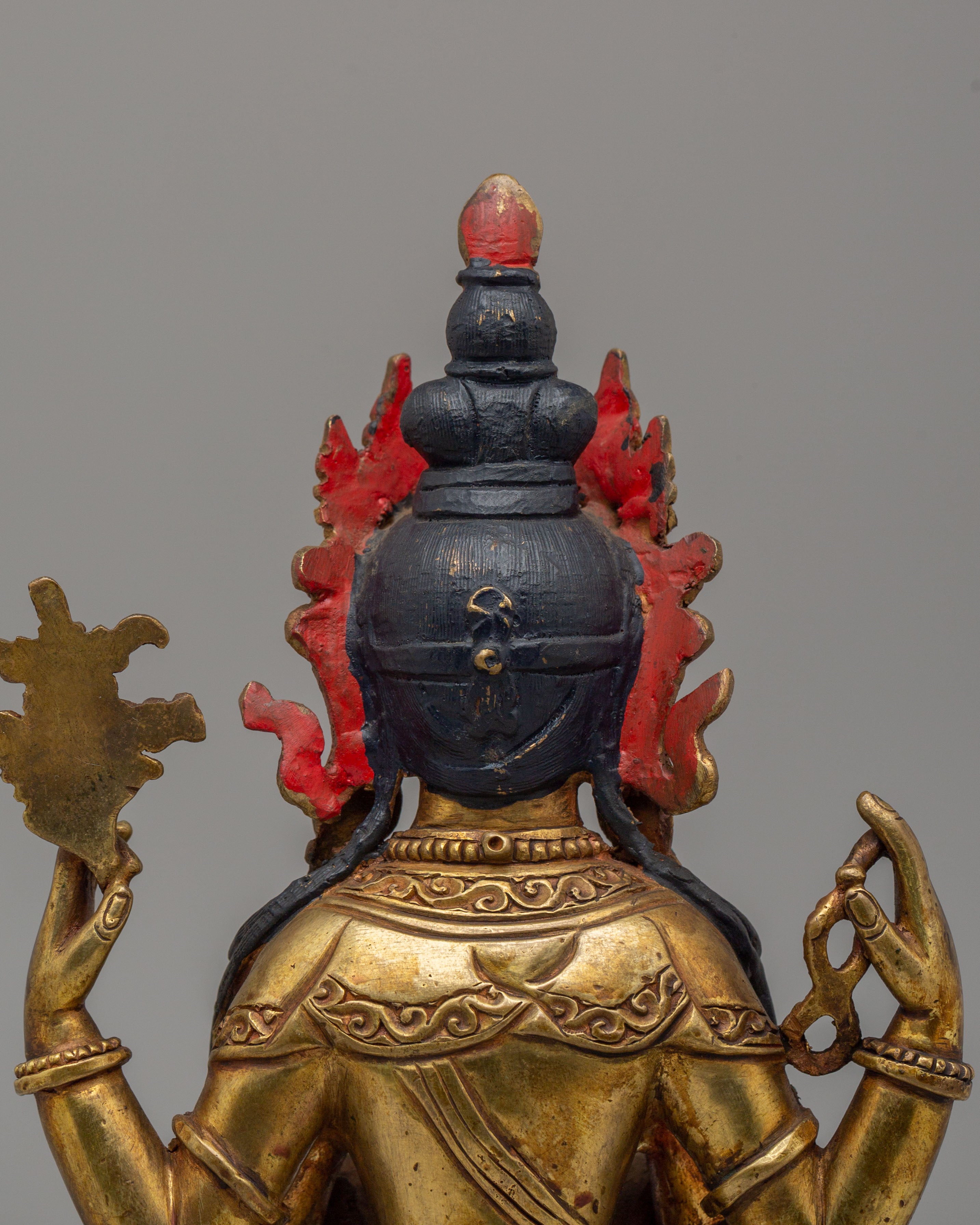 Bodhisattva Chenrezig Deity Statue | 24K Gold Plated Buddhist Sculpture