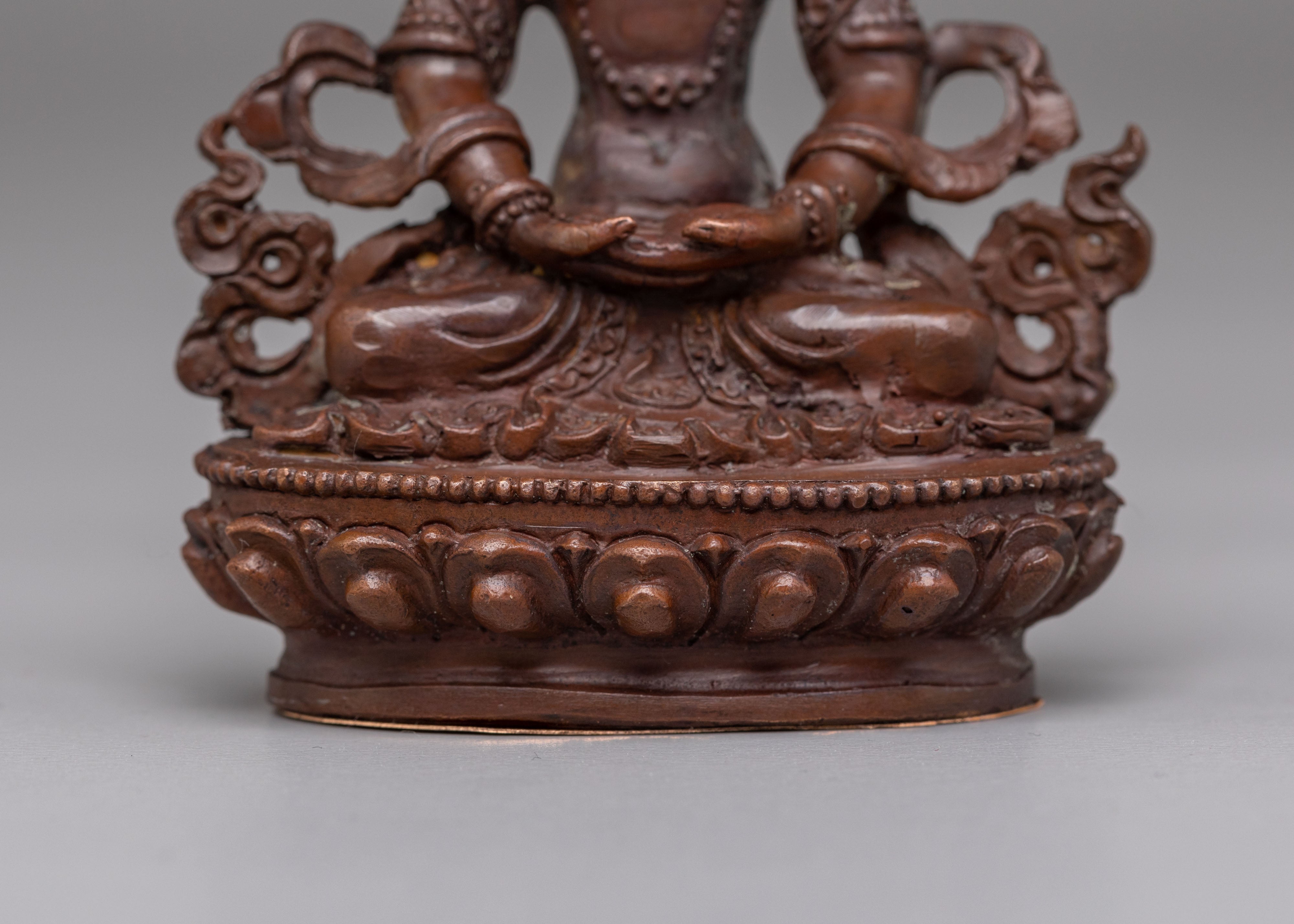 Handcrafted Amitayus Deity Statue | Buddhist Sculpture for Meditation