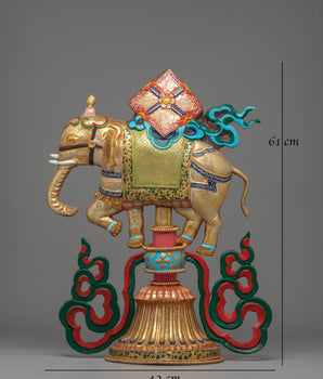 Handmade King & Queen Statue Set | Tibetan Artwork