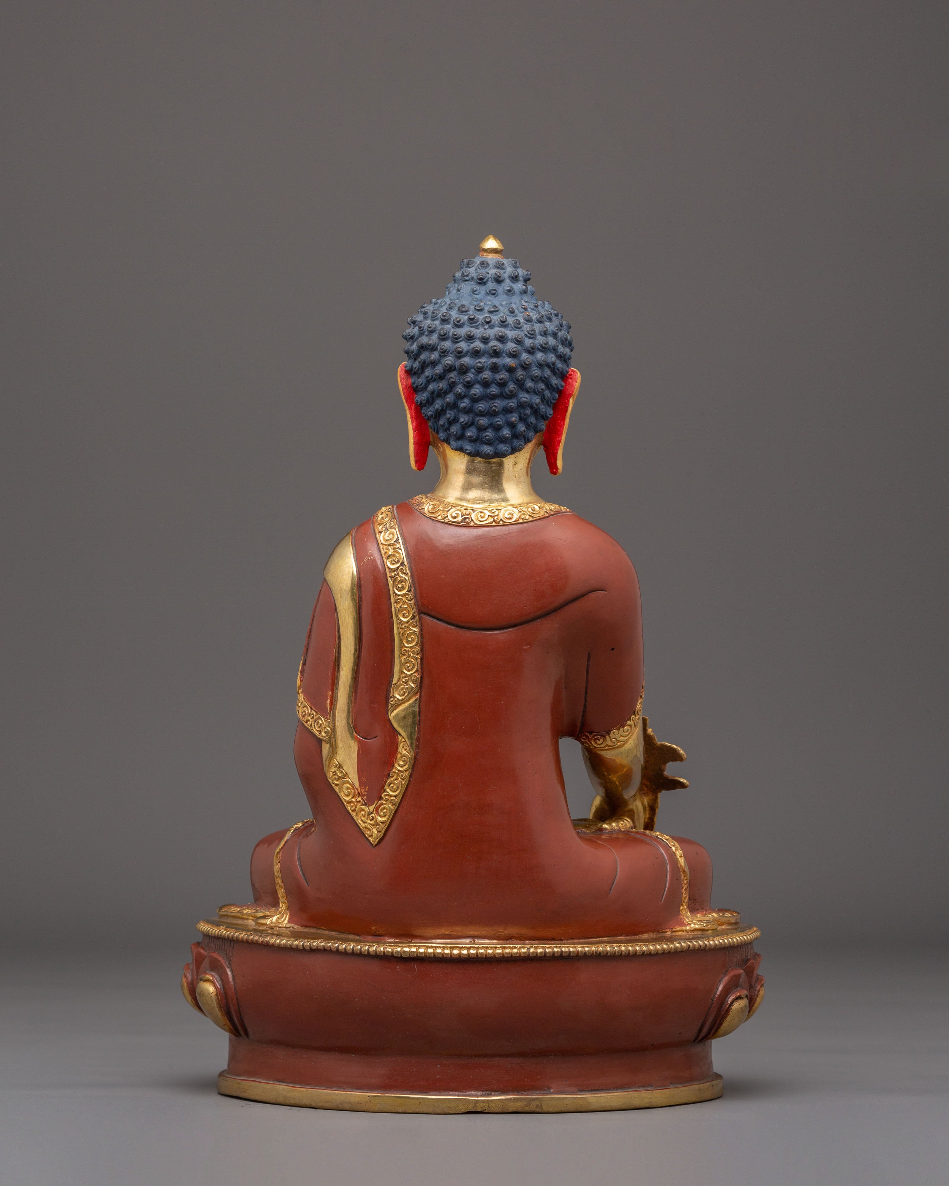 Himalayan Healing Buddha Statue | Gold Plated Tibetan Buddha Art