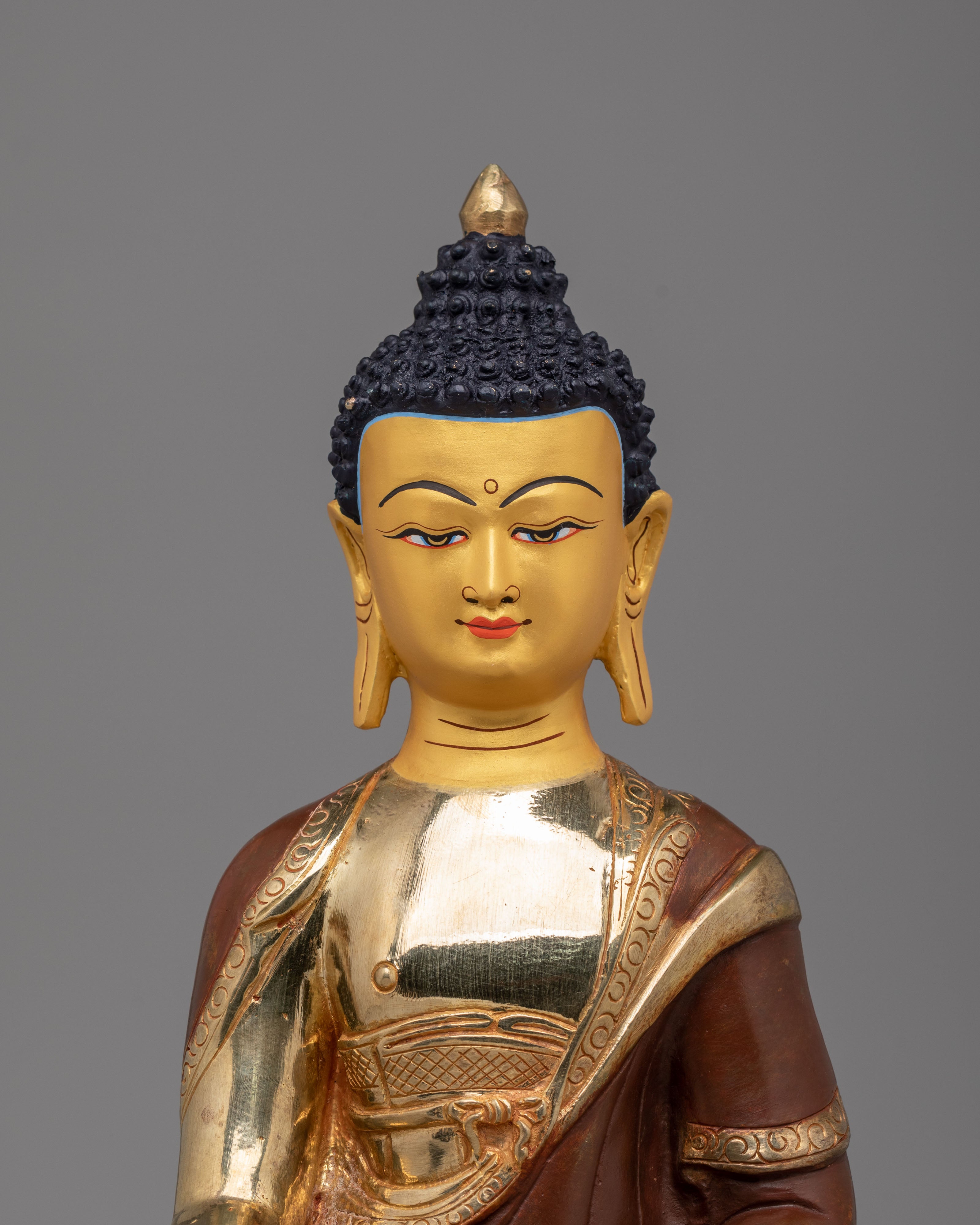 Shakyamuni Buddha Nepal Handmade Statue | Traditional Himalayan Artwork