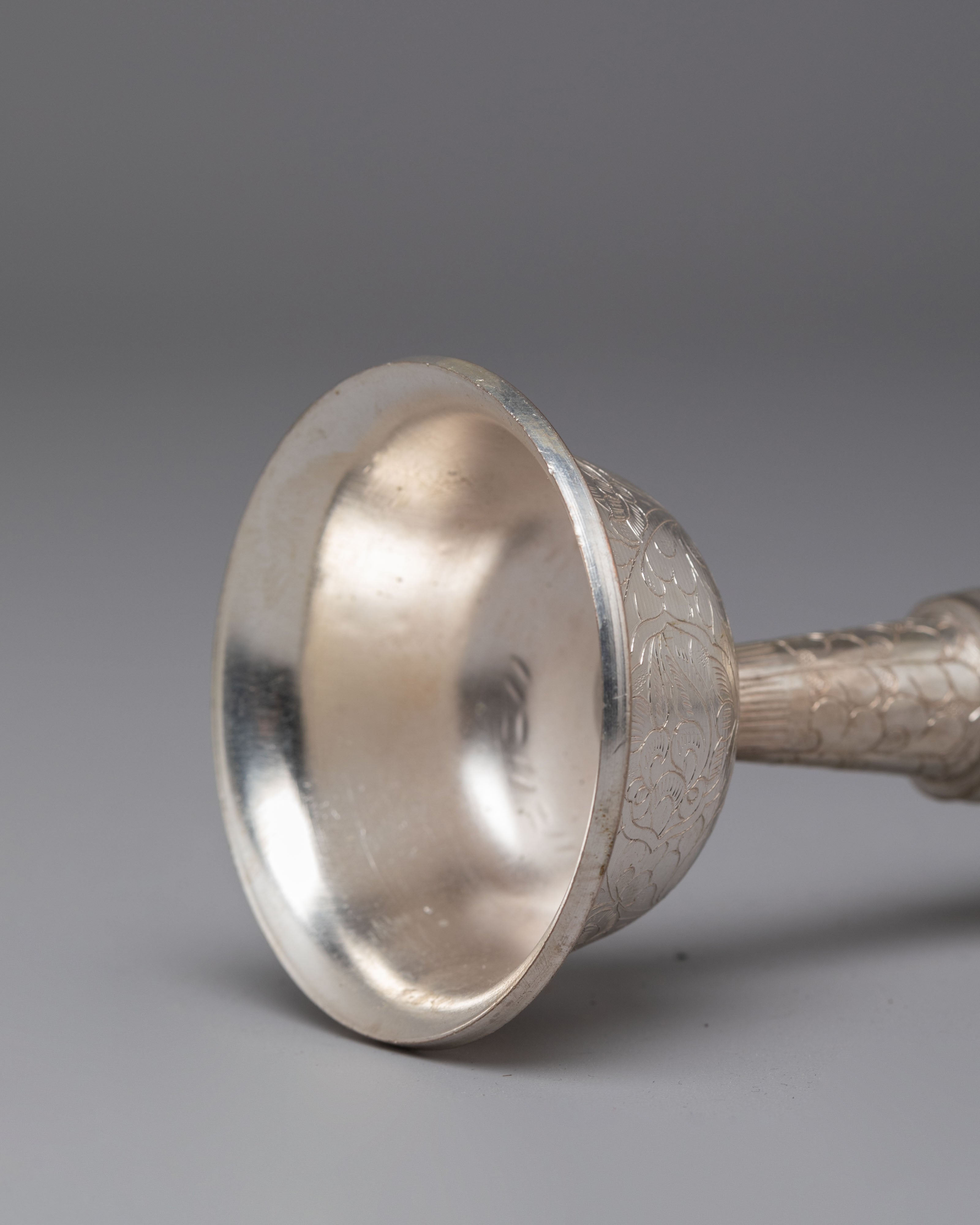Silver Plated Serkyem Offering Set | Handcrafted Ritual Vessel for Meditation