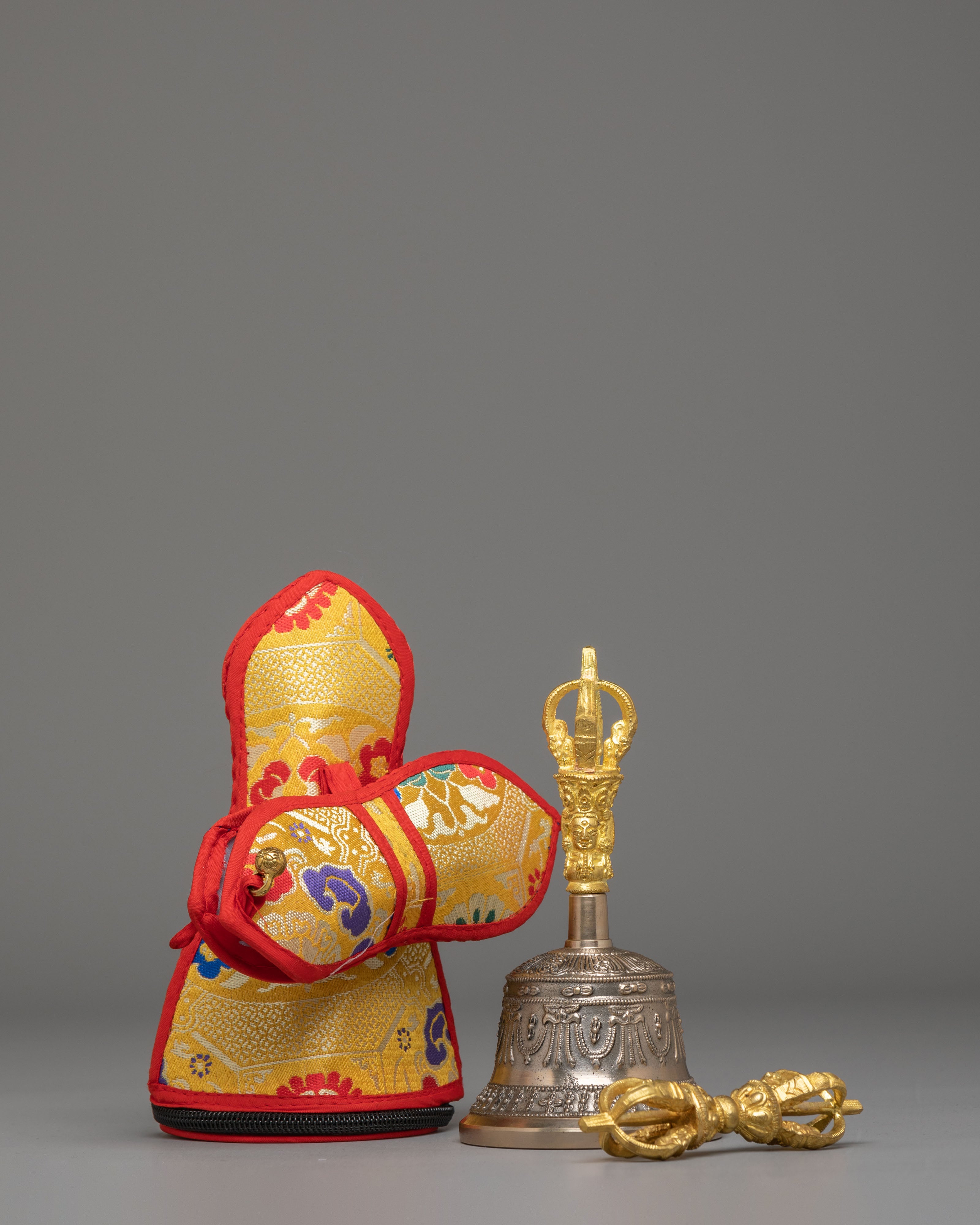 Traditional Buddhist Bell and Vajra Ritual Set | Perfect for Ceremonies and Altar Decor