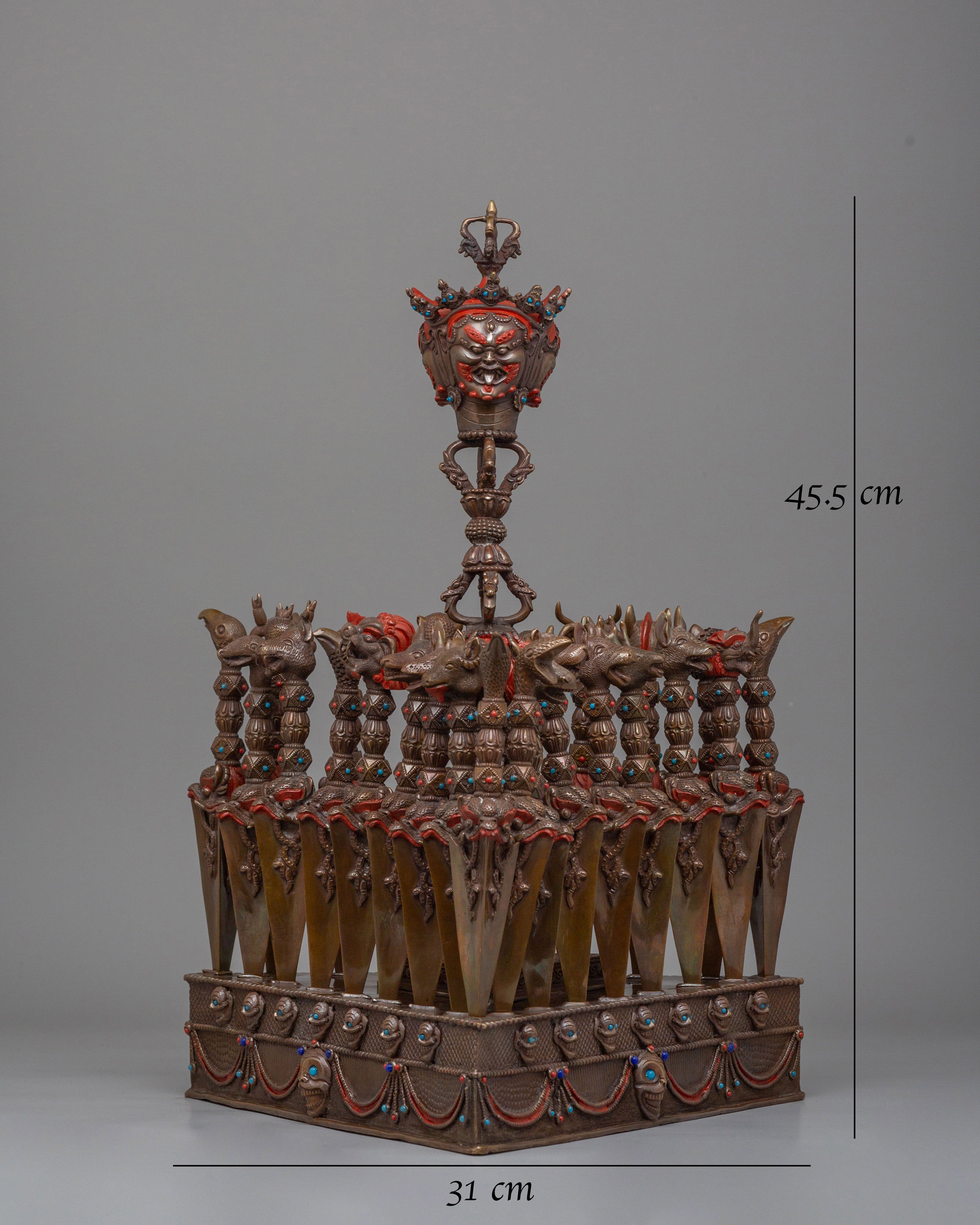 Ceremonial Phurba Set for Rituals | Tibetan Buddhist Knife Set
