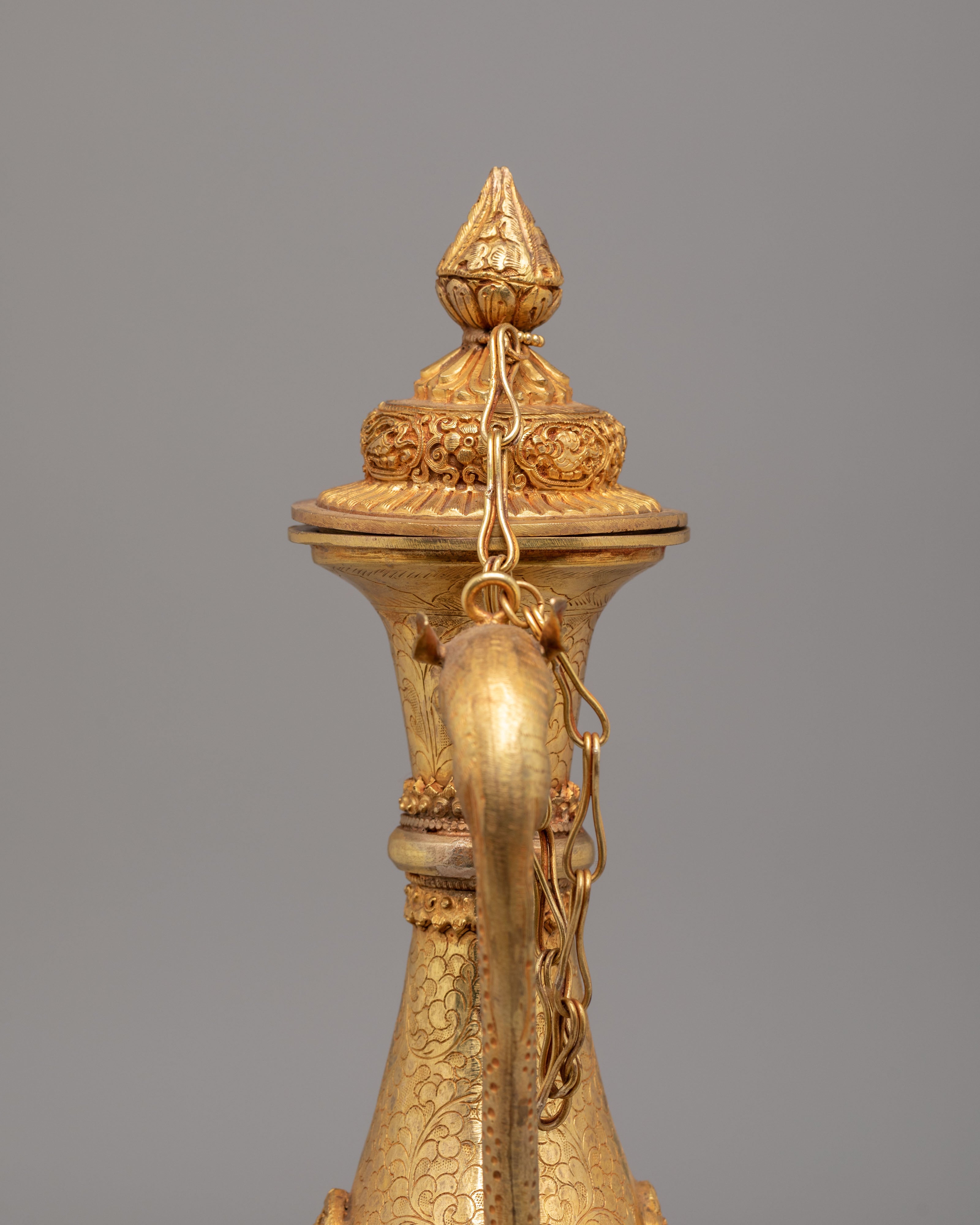 Spiritual Buddhist Bhumba Ewer | Handcrafted Copper Altar Vessel