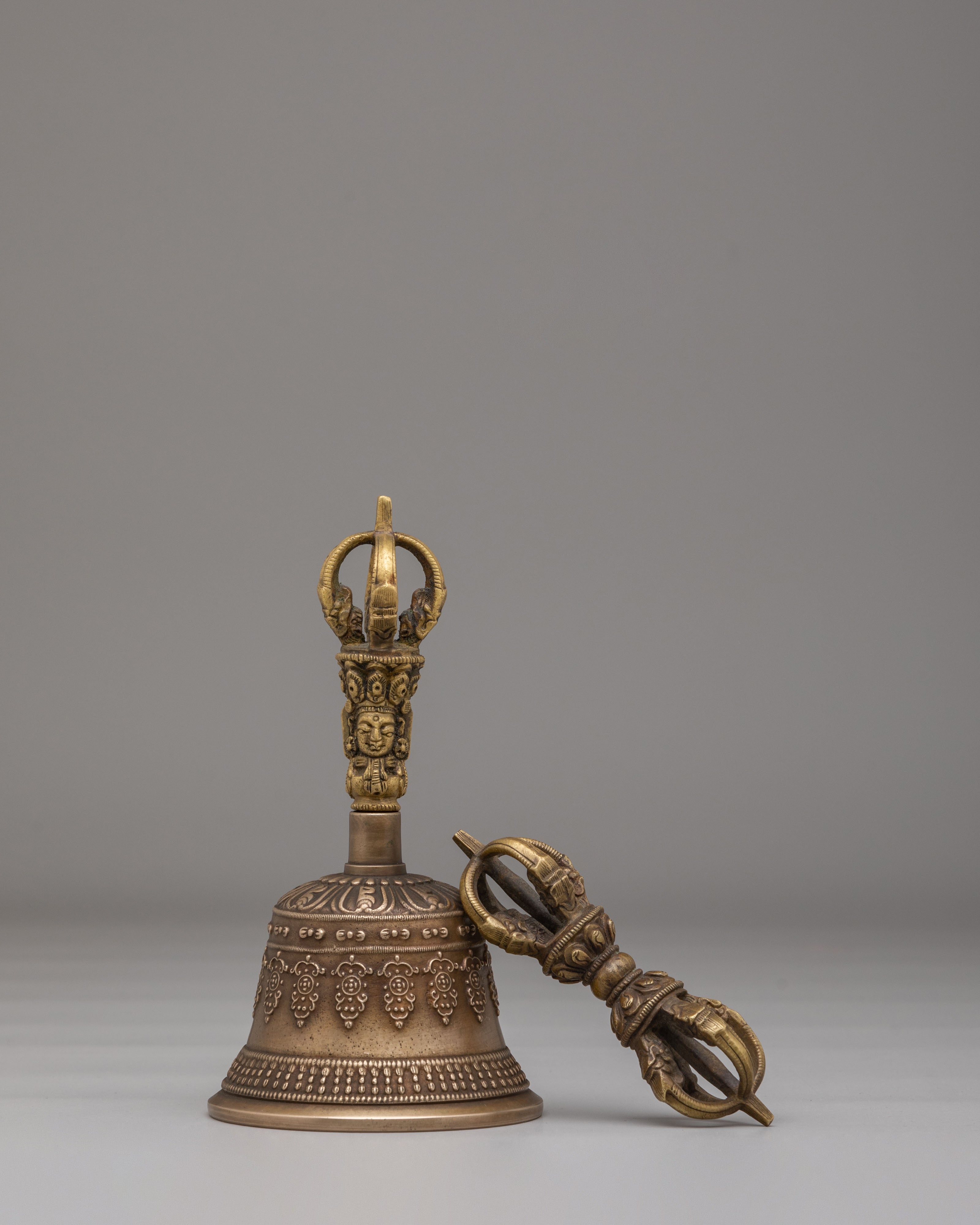 Handcrafted Vajra and Bell Set for Ritual | Tibetan Spiritual Tools