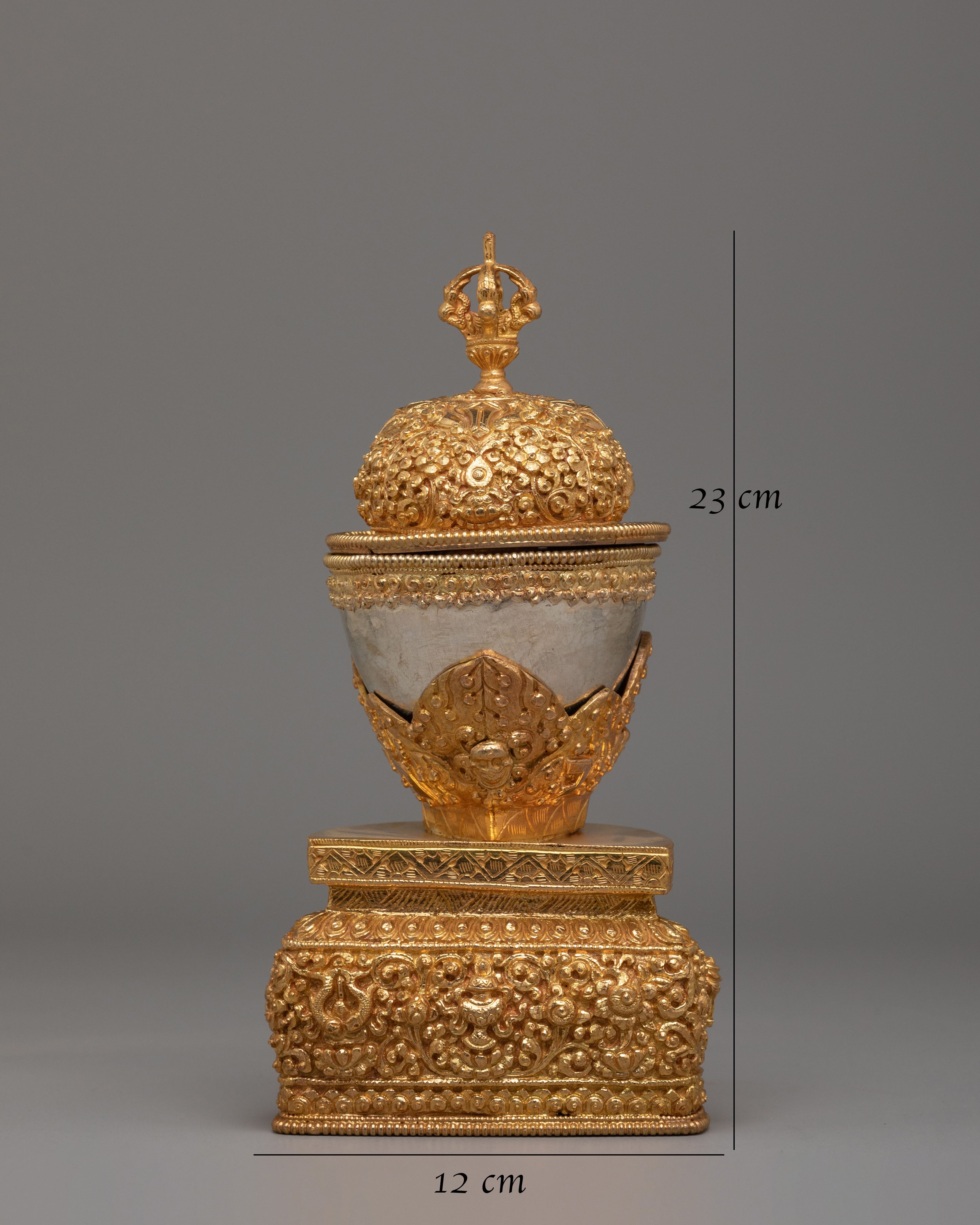 Spiritual Kapala Meditation Set | Tibetan Buddhist Ritual Offering Vessel