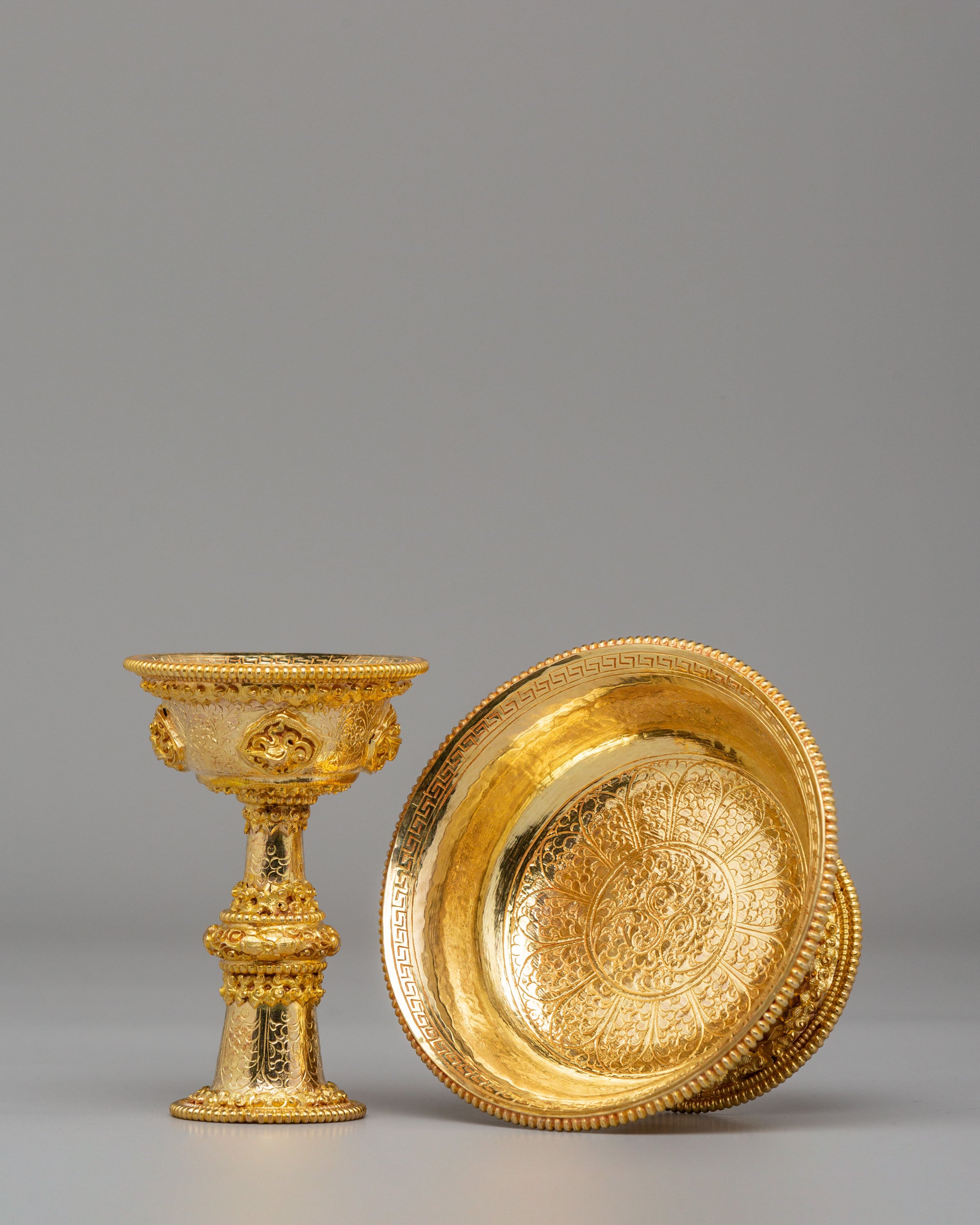Handmade Serkyem Set | Tibetan Serkyem Offering Bowls