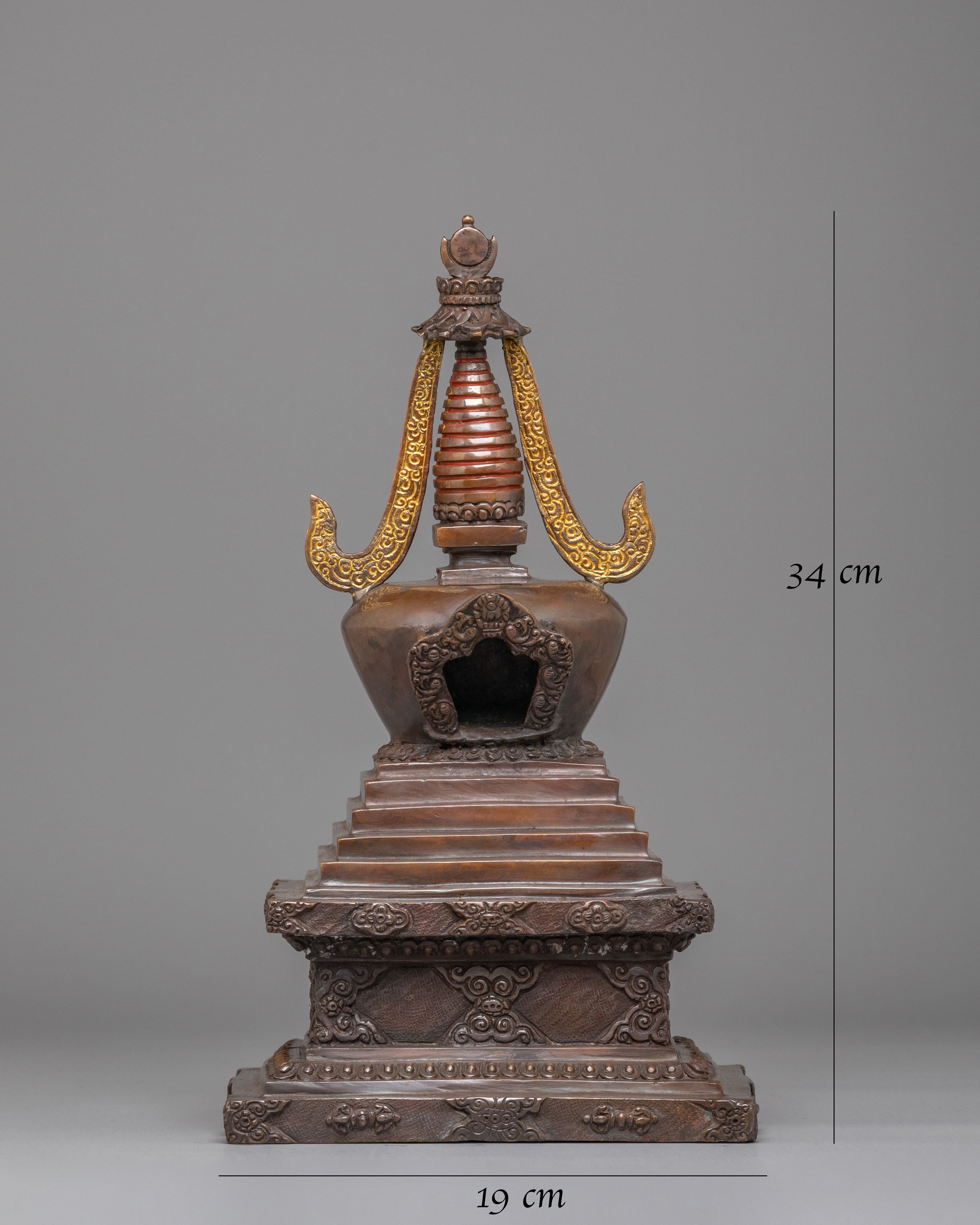 Traditional Buddhist Enlightenment Chorten | Symbolic Stupa
