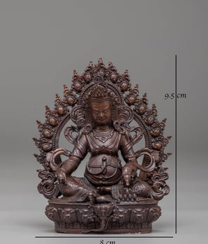 Handmade Dzambhala Statue | Tibetan Wealth Deity for Buddhist Practice
