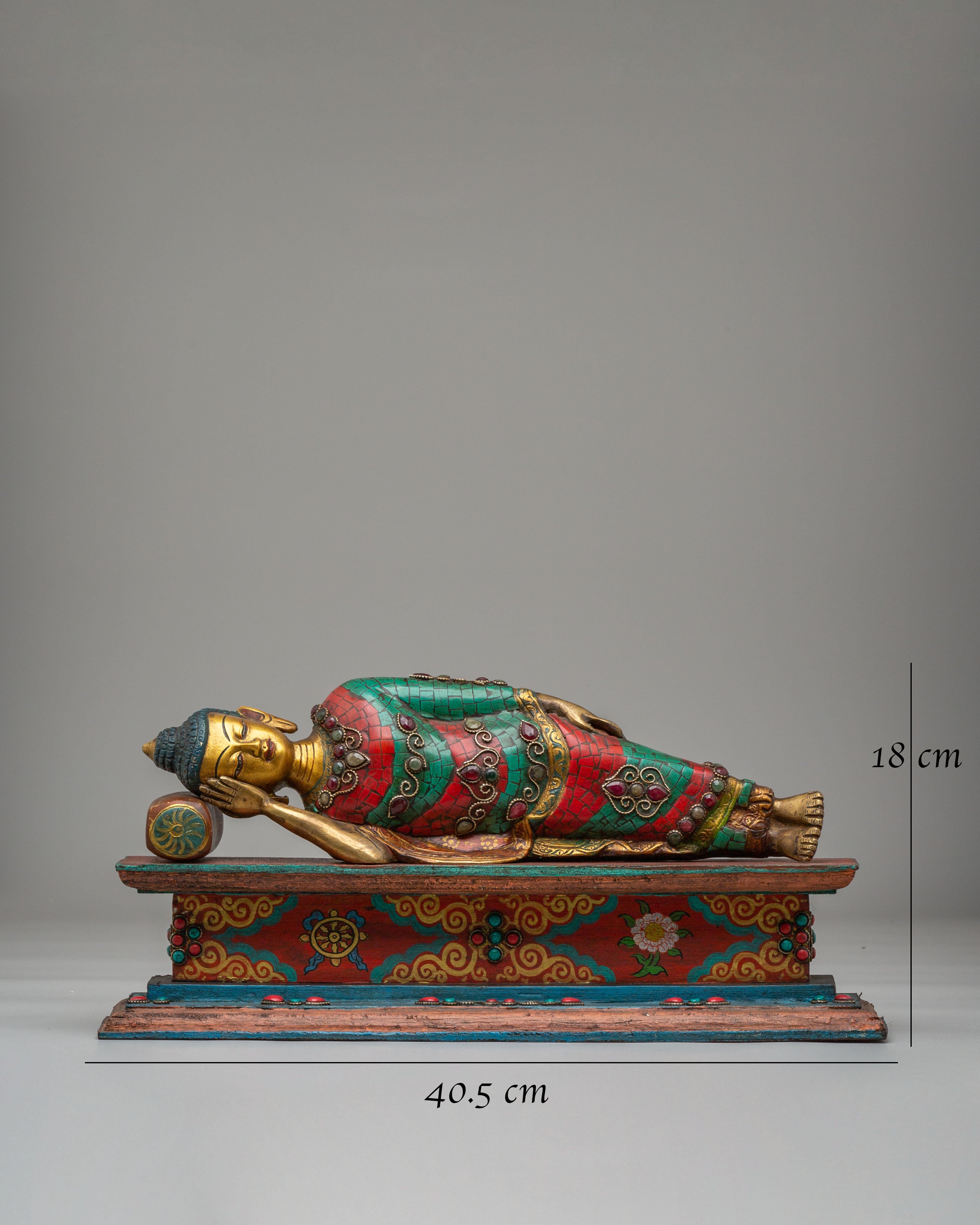 Handmade Reclining Buddha Statue | Bronze Buddhist Sculpture