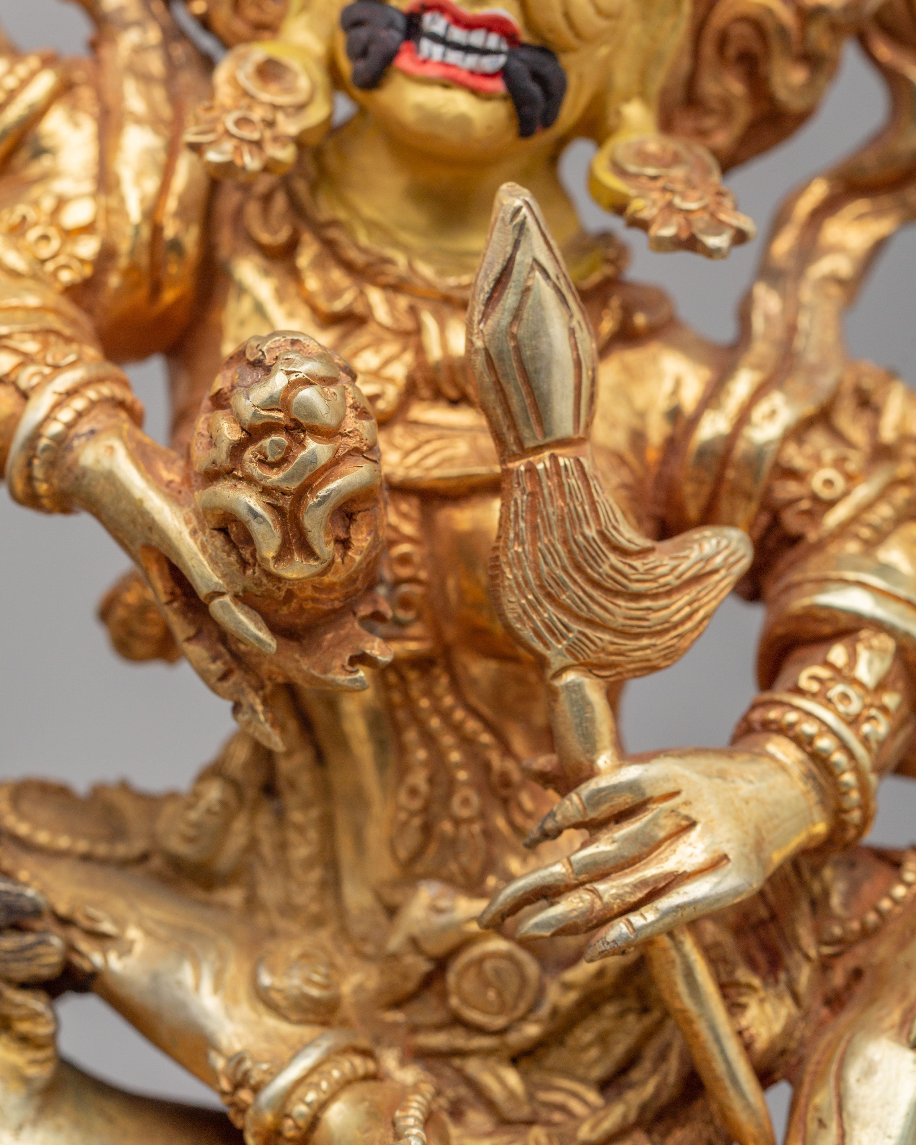 Palden Lhamo Spiritual Sculpture | Tibetan Protector Deity Statue