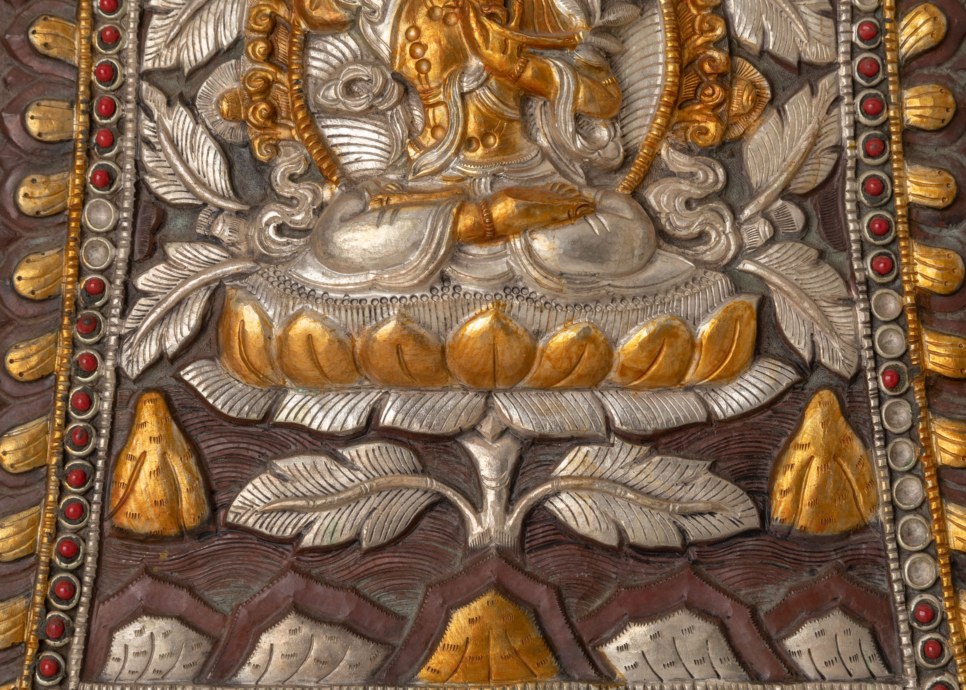 Manjushri Deity Metal Thangka | Symbol of Knowledge and Enlightenment