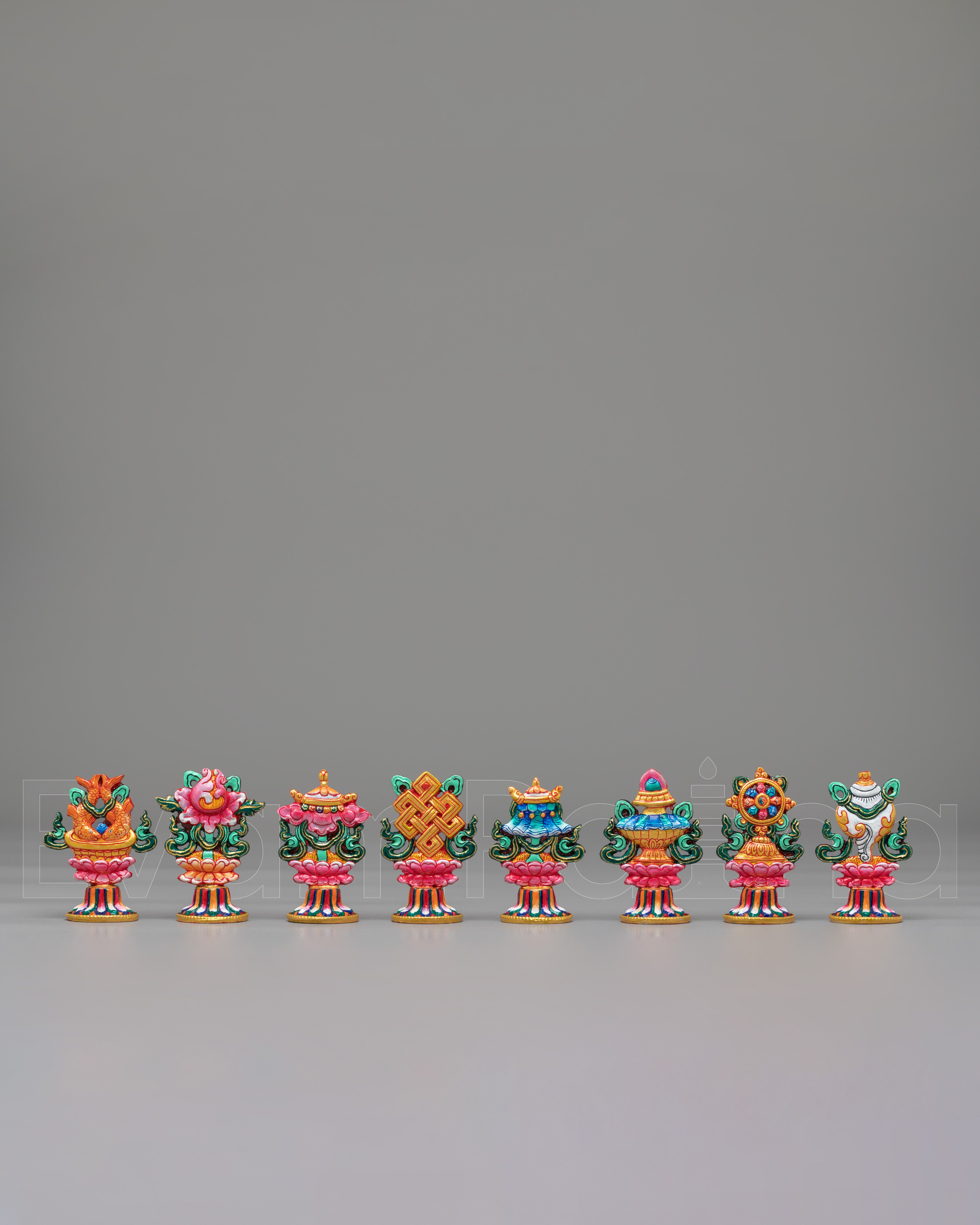Ceremonial 8 Auspicious Symbols Sculpture 