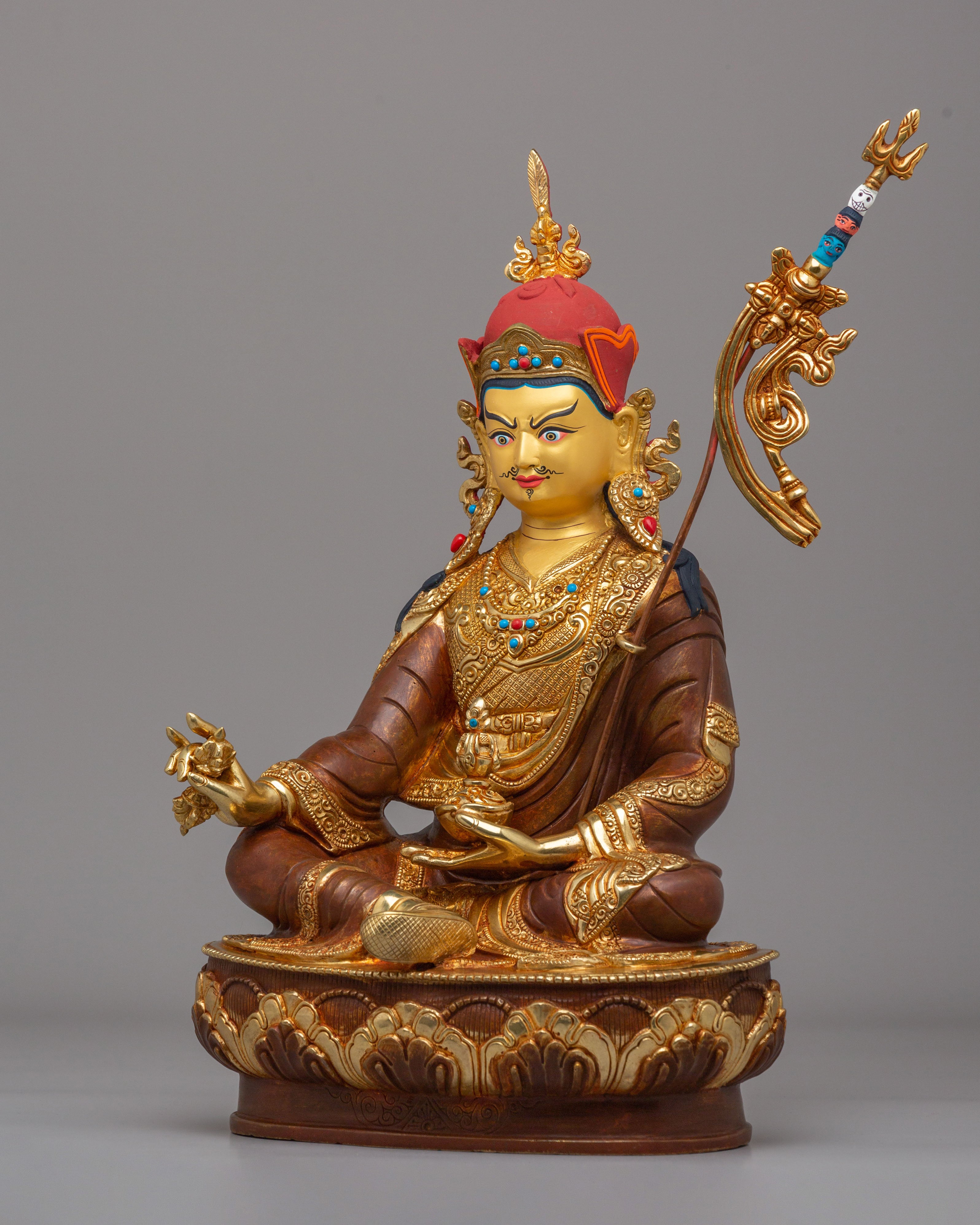 Spiritual Tibetan Guru Rinpoche Figurine | Symbol of Vajrayana Wisdom, Protection