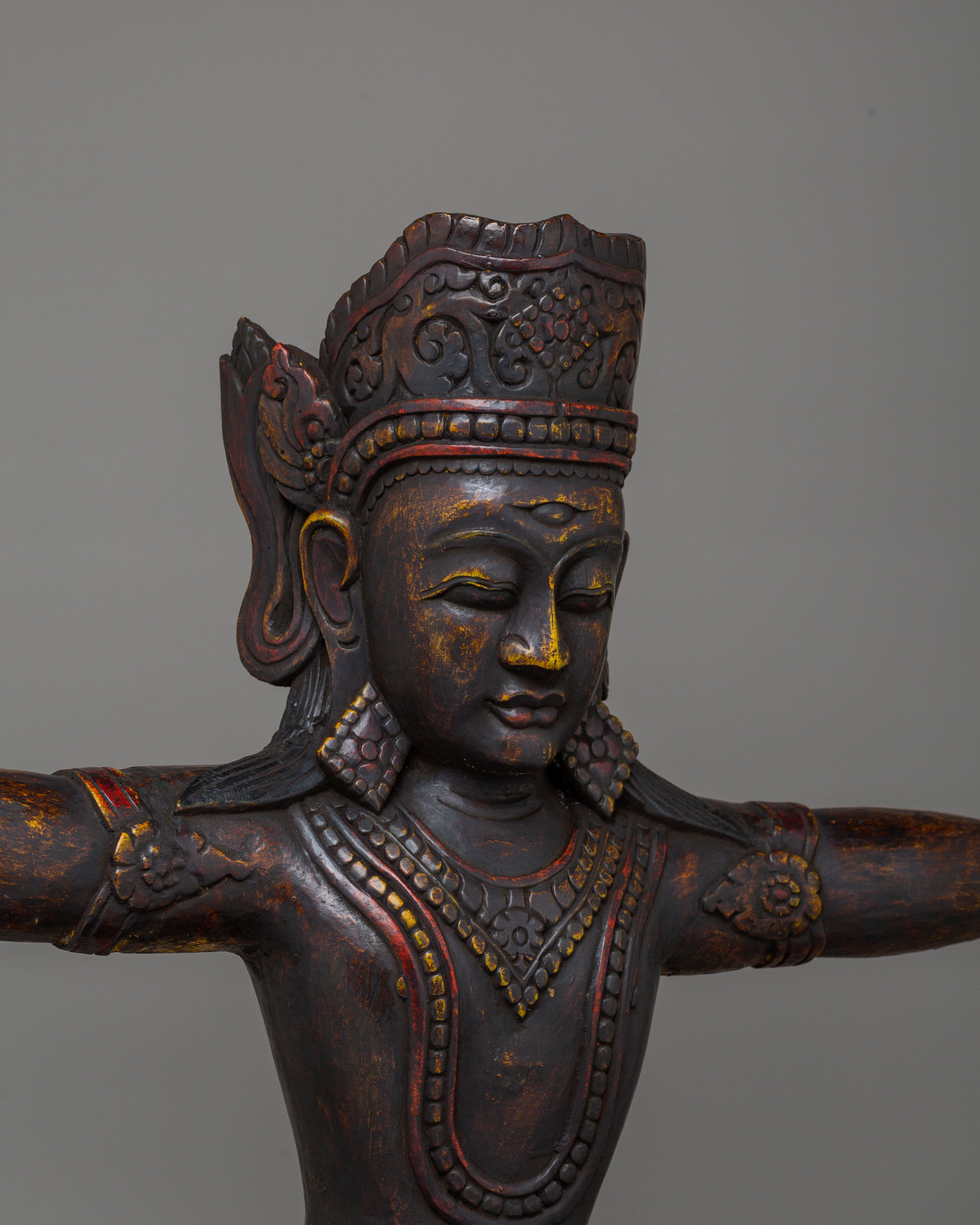 Handcrafted Lord Indra Statue | Traditional Indian Artwork