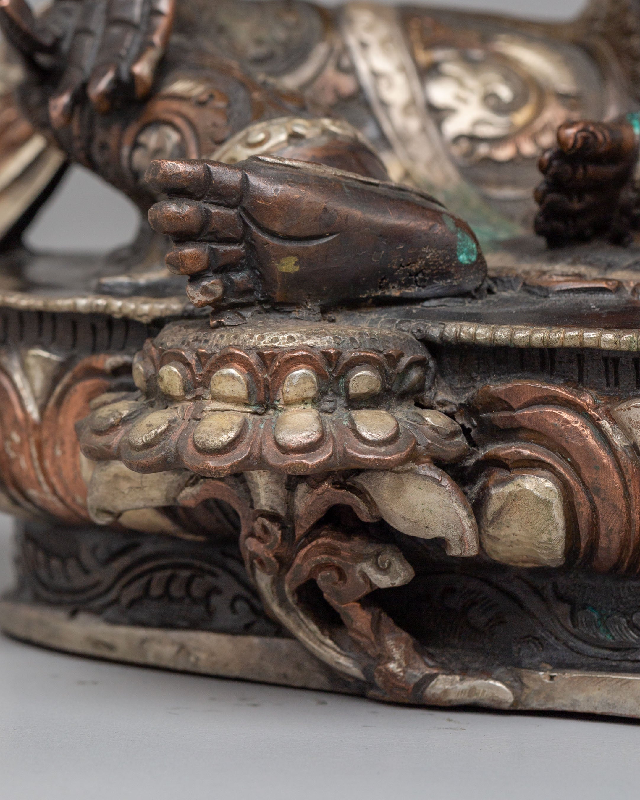 Handmade Ritual Green Tara Statue | Tibetan Meditation Altar Decor