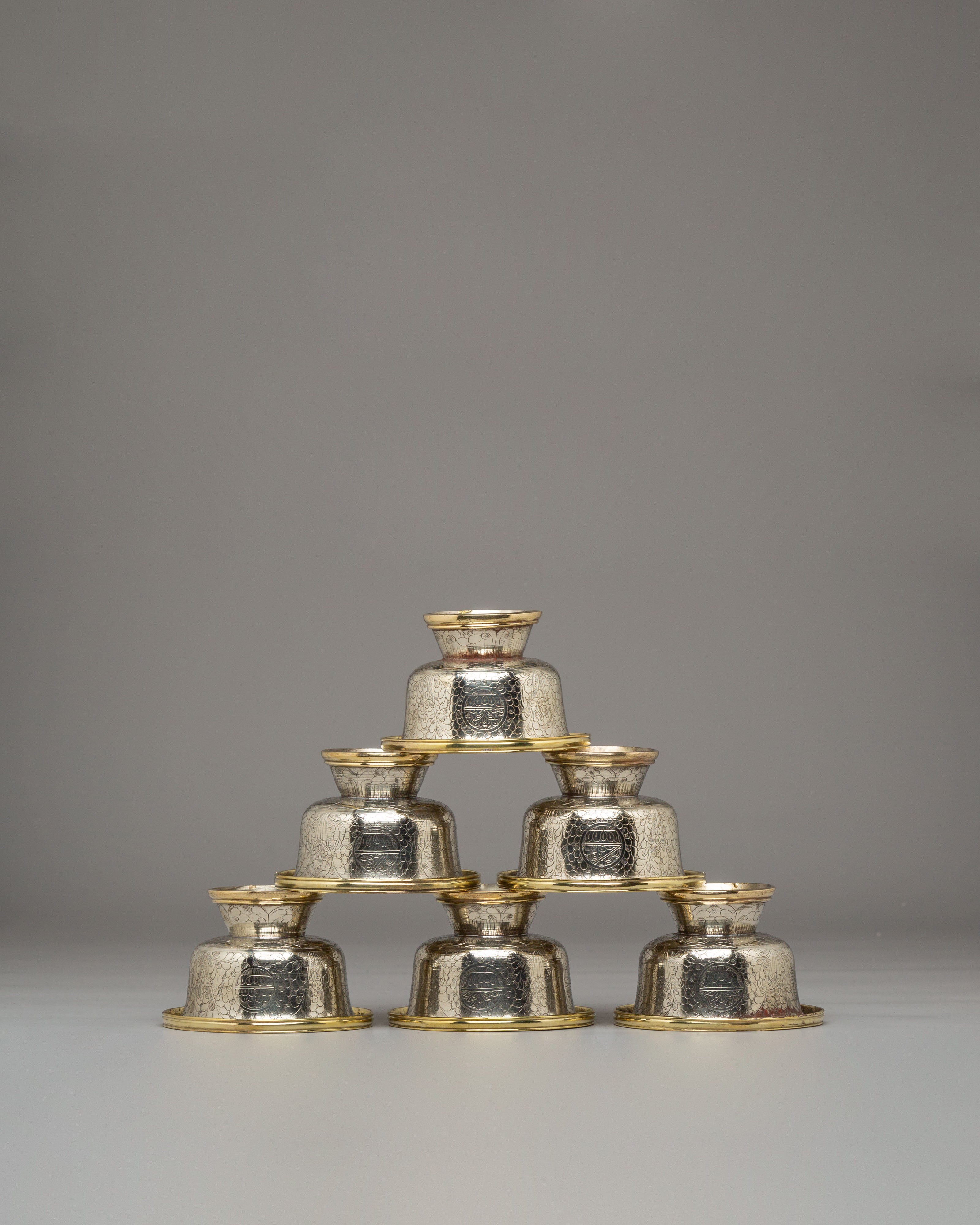 Seven Water Offering Bowls Set | Sacred Ritual Ceremonies
