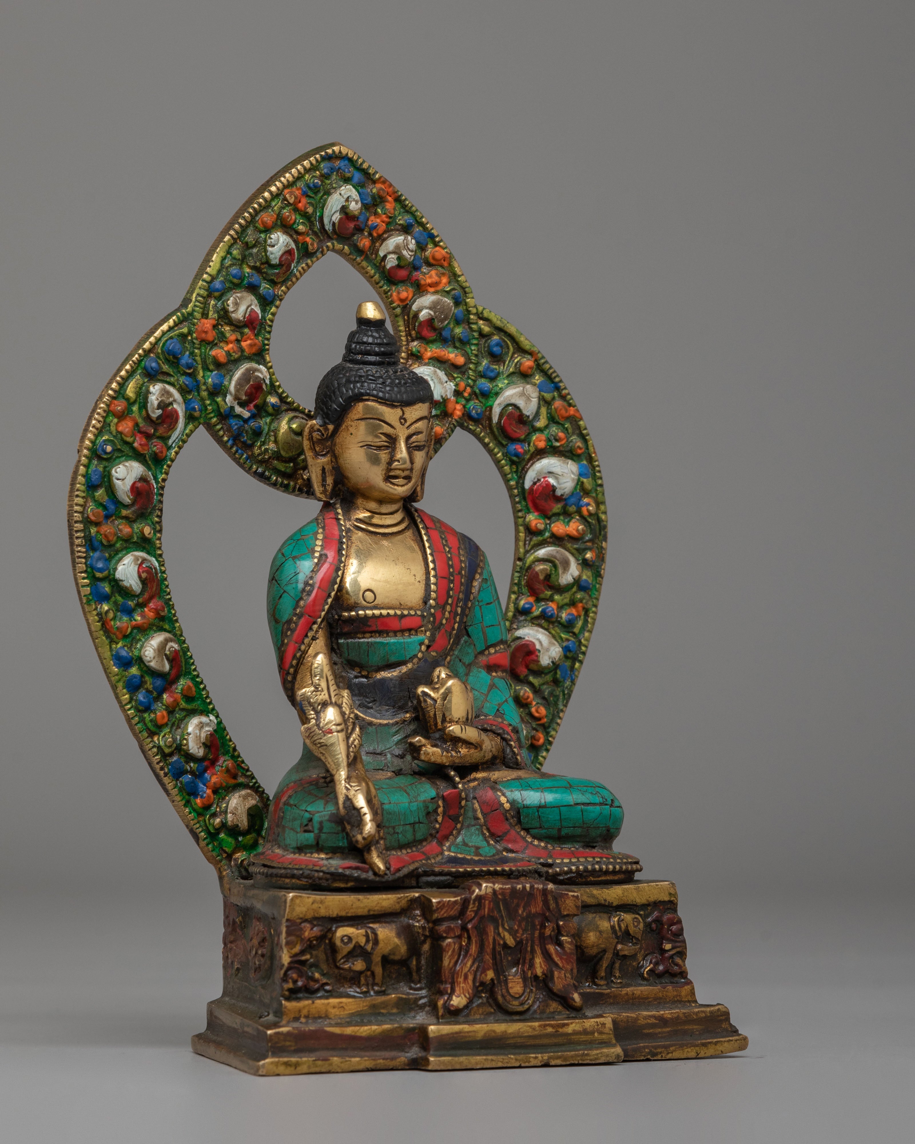 Handmade Medicine Buddha Tibetan Statue | Spiritual Decor