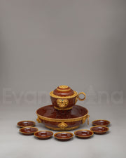  Buddhist Water Offering Bowls Set 