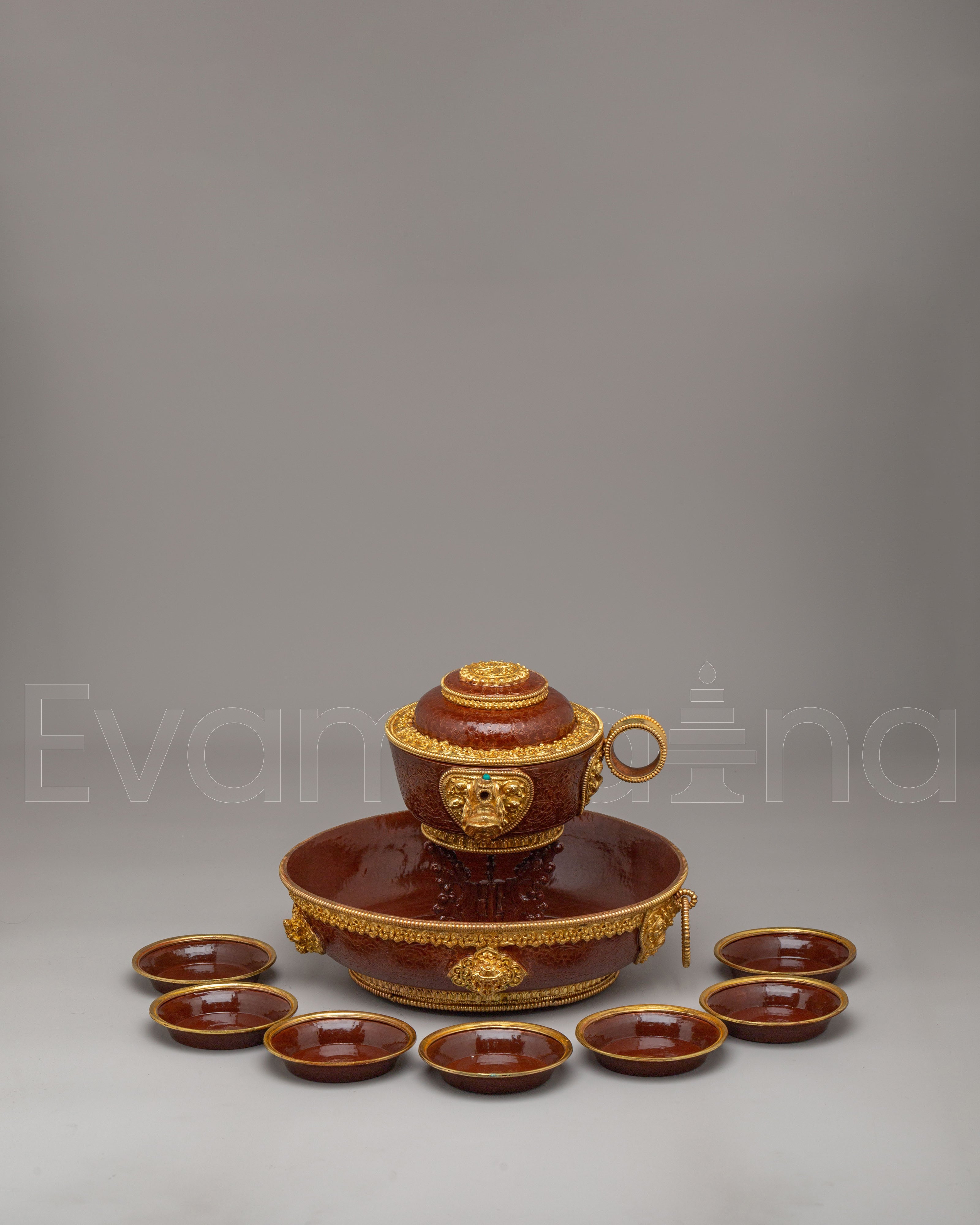  Buddhist Water Offering Bowls Set 