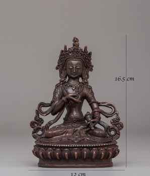 Himalayan Vajrasattva Spiritual Statue | Handcrafted Oxidized Copper Artwork