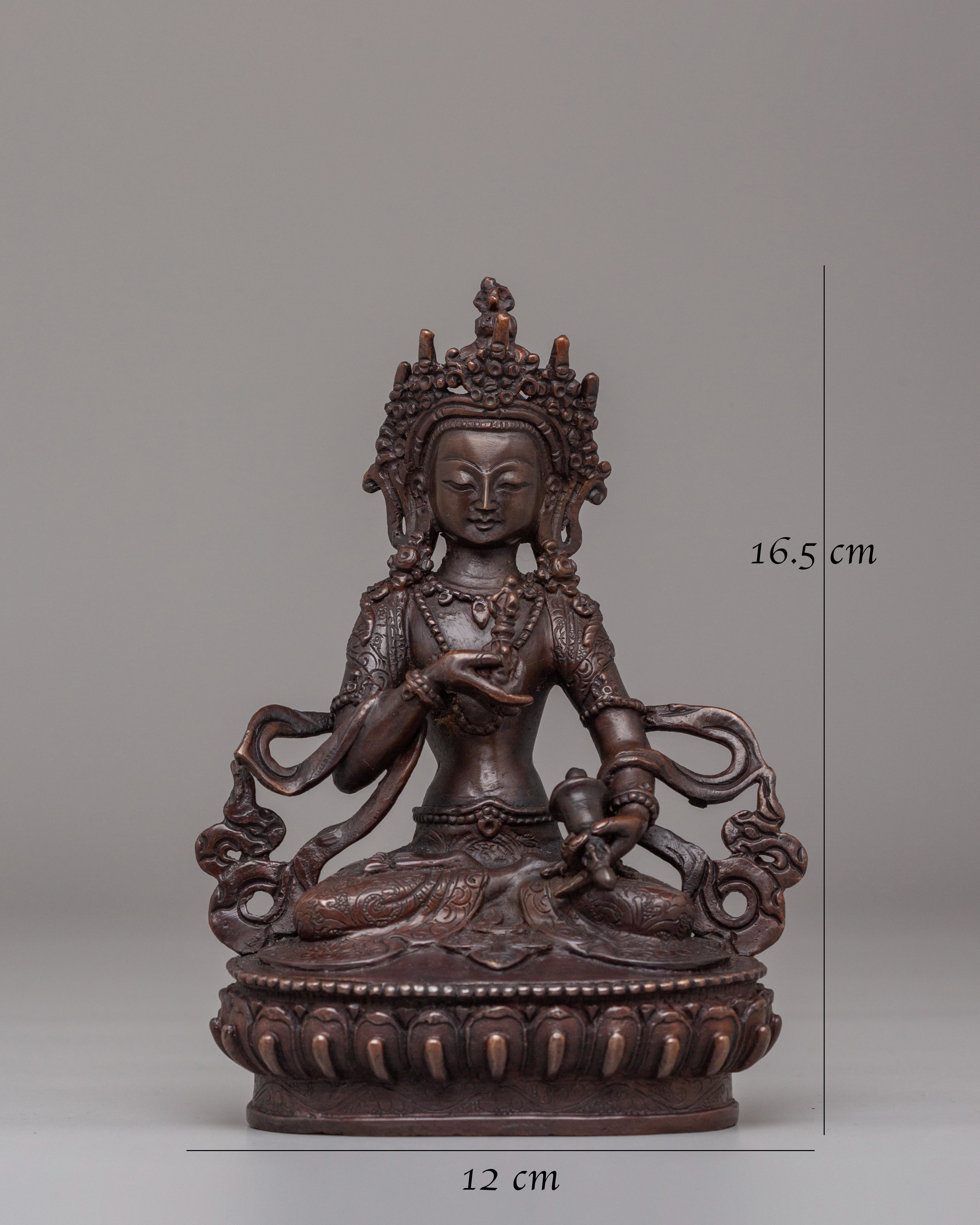 Himalayan Vajrasattva Spiritual Statue | Handcrafted Oxidized Copper Artwork
