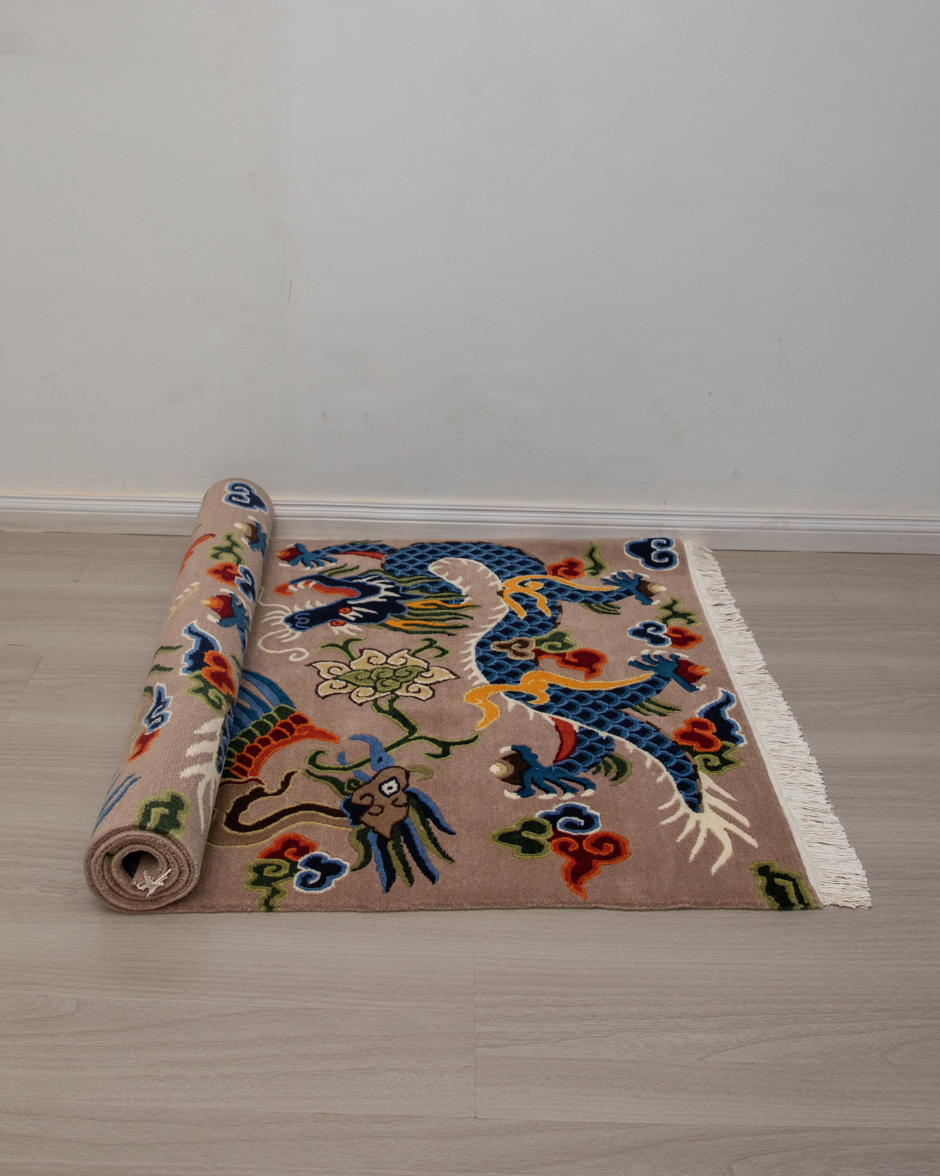 Decorative Himalayan Floor Rug | Handmade Tibetan Decor