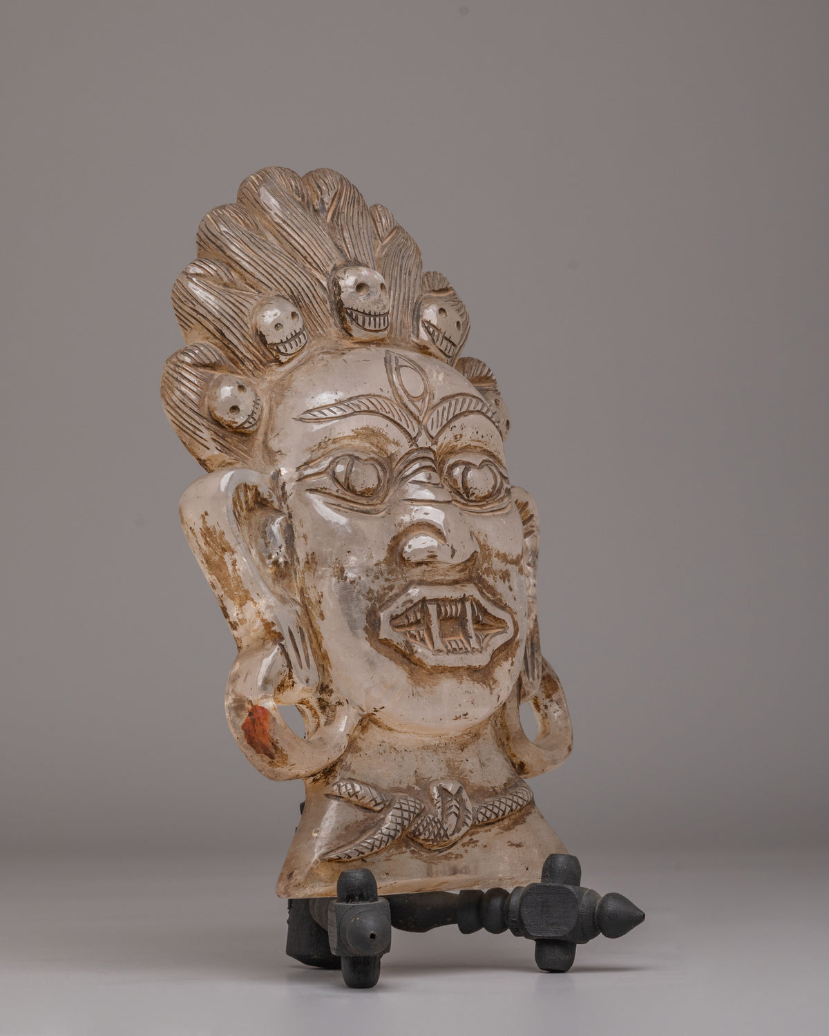 Handmade Bhairav Crystal Face | Sacred Himalayan Art