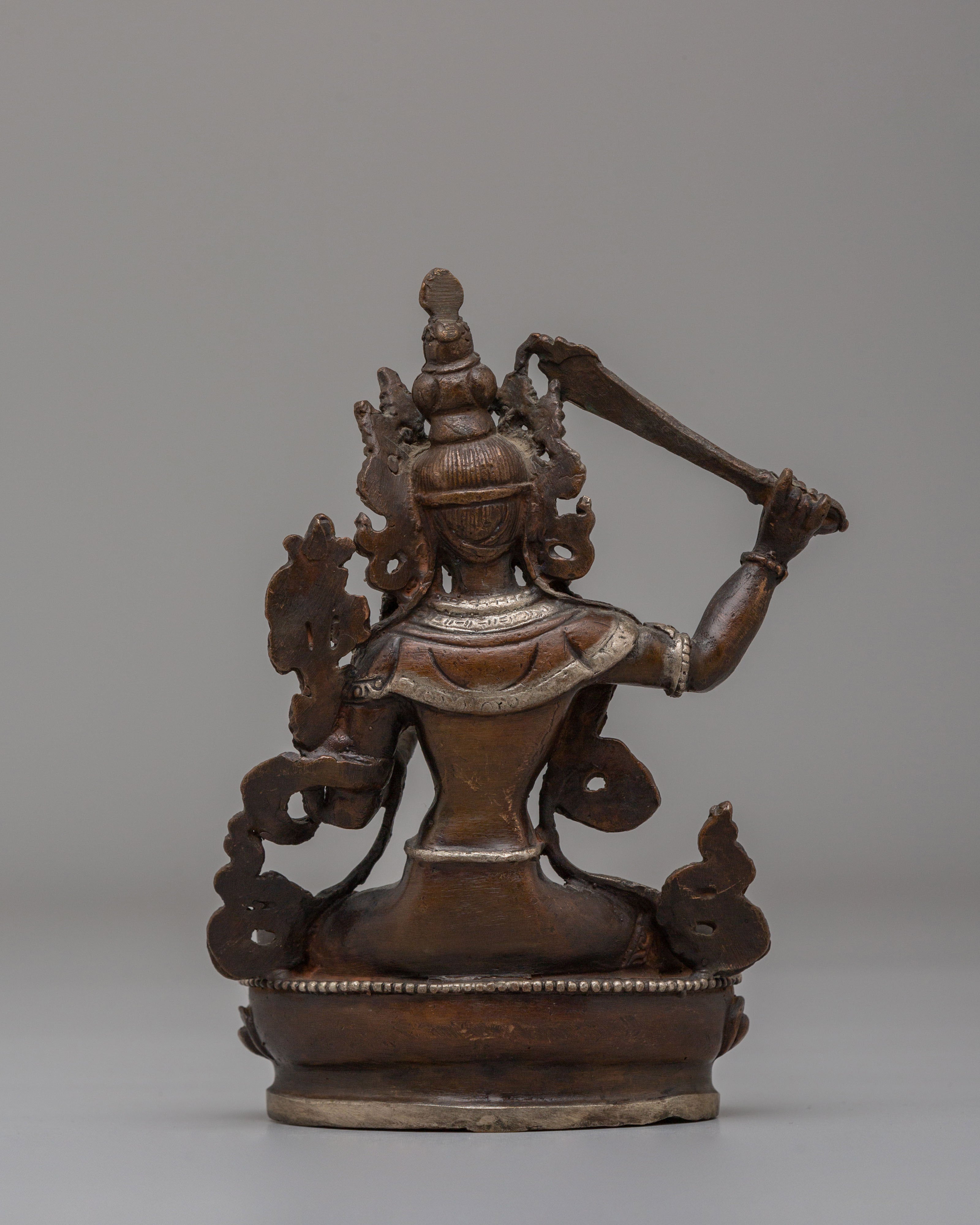 Spiritual Manjushri Bodhisattva Sculpture | Wisdom Deity Statue