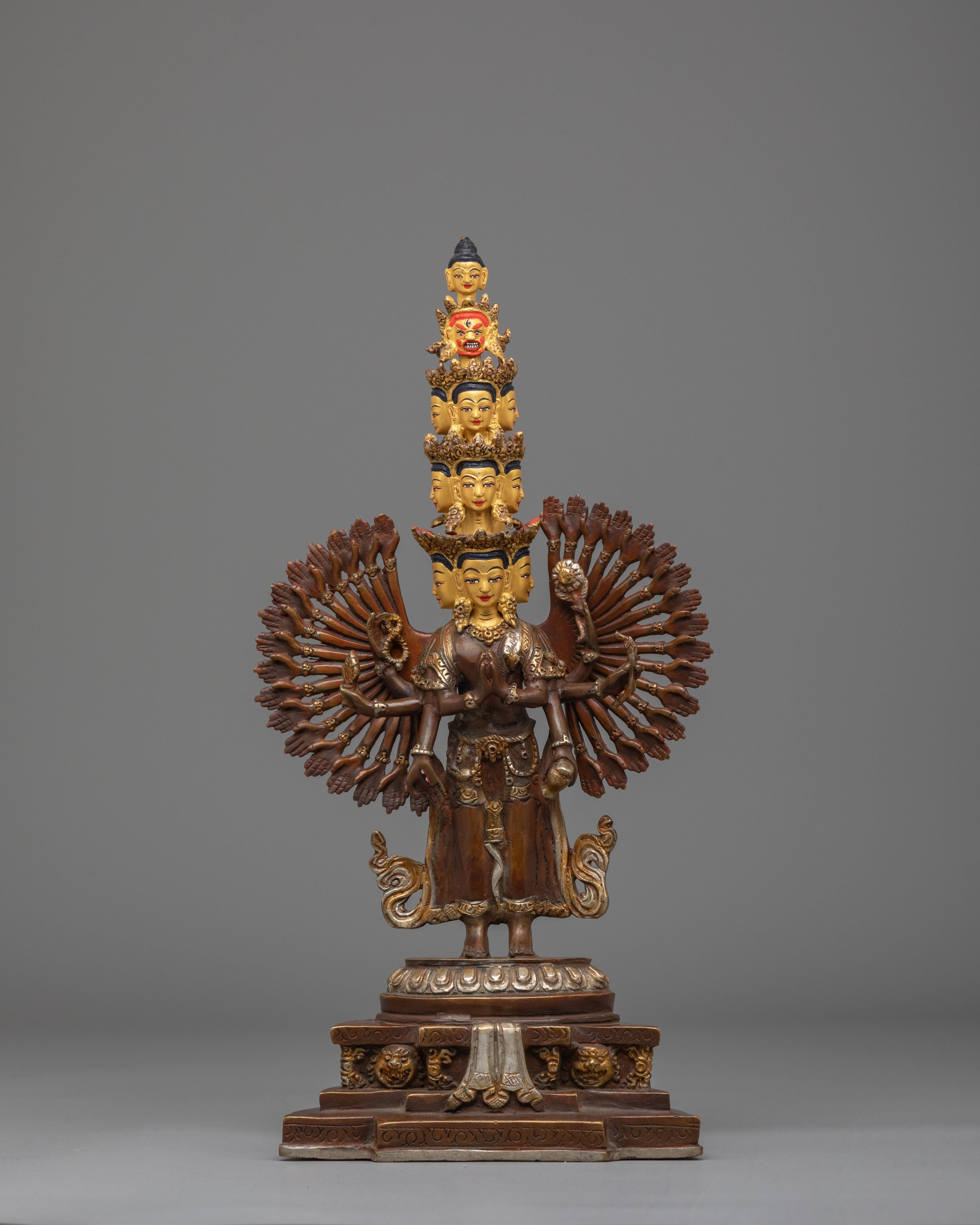 Himalayan 1000-Armed Chenrezig Sculpture | Symbol of Infinite Compassion