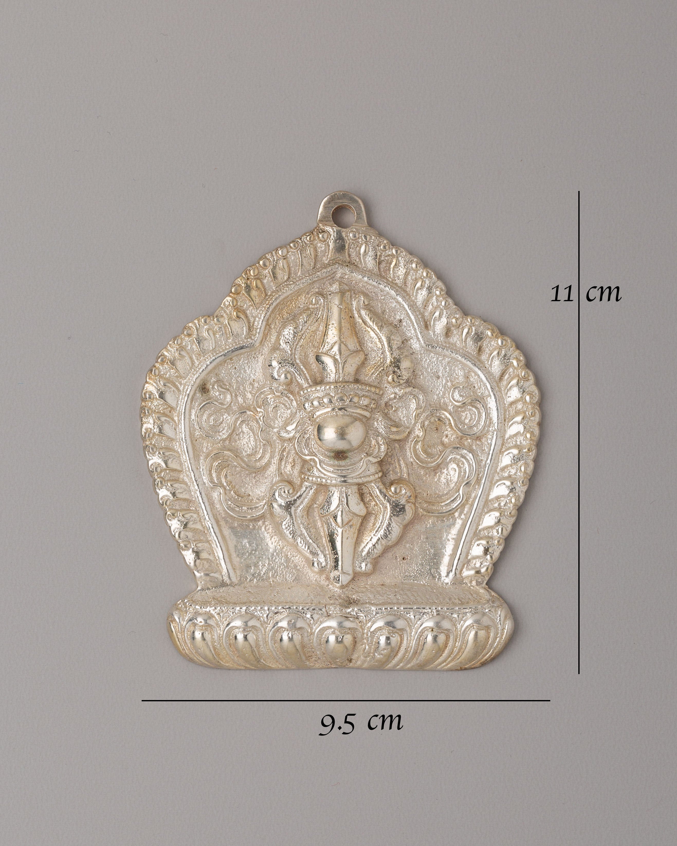 Silver Vajra Wall Hanging | Handcrafted Buddhist Art