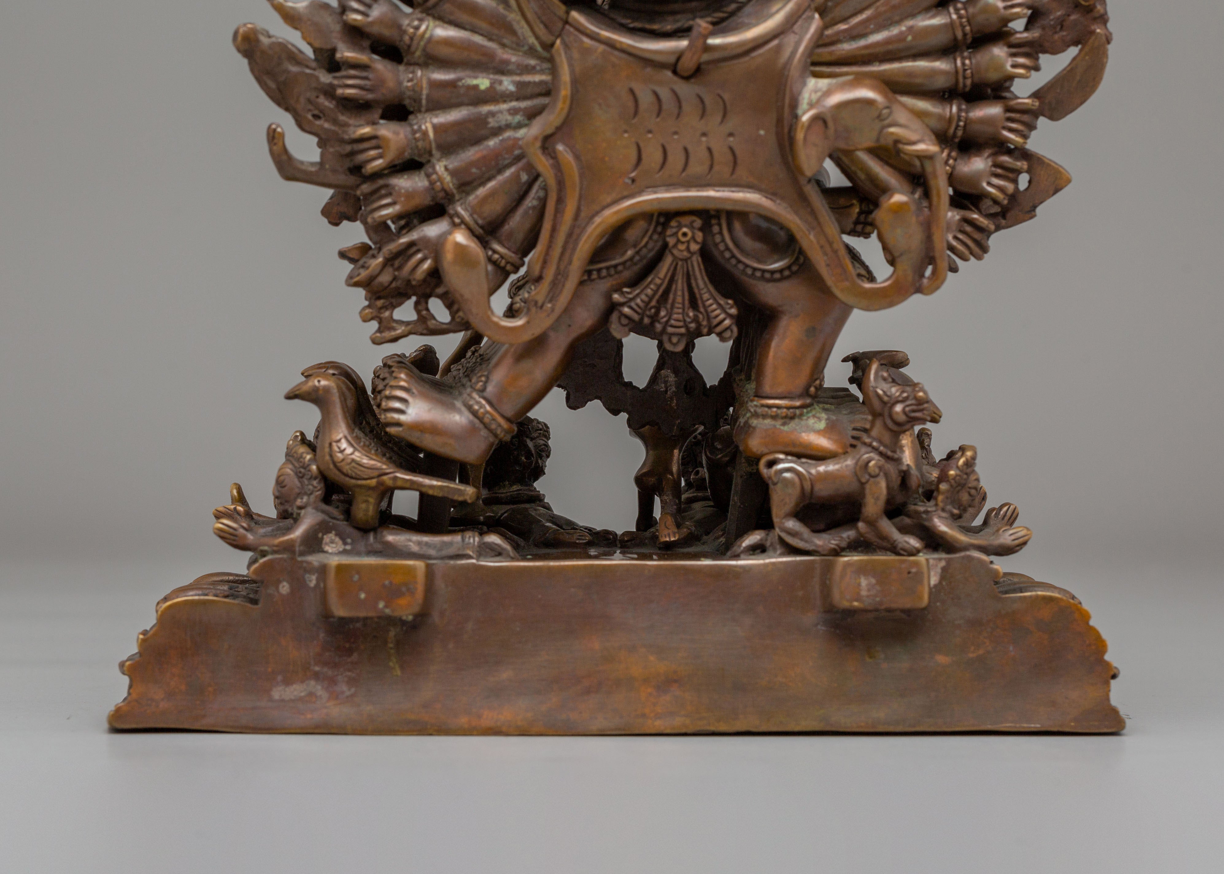 Spiritual Yamantaka Protective Deity Statue | Wrathful Deity Sculpture