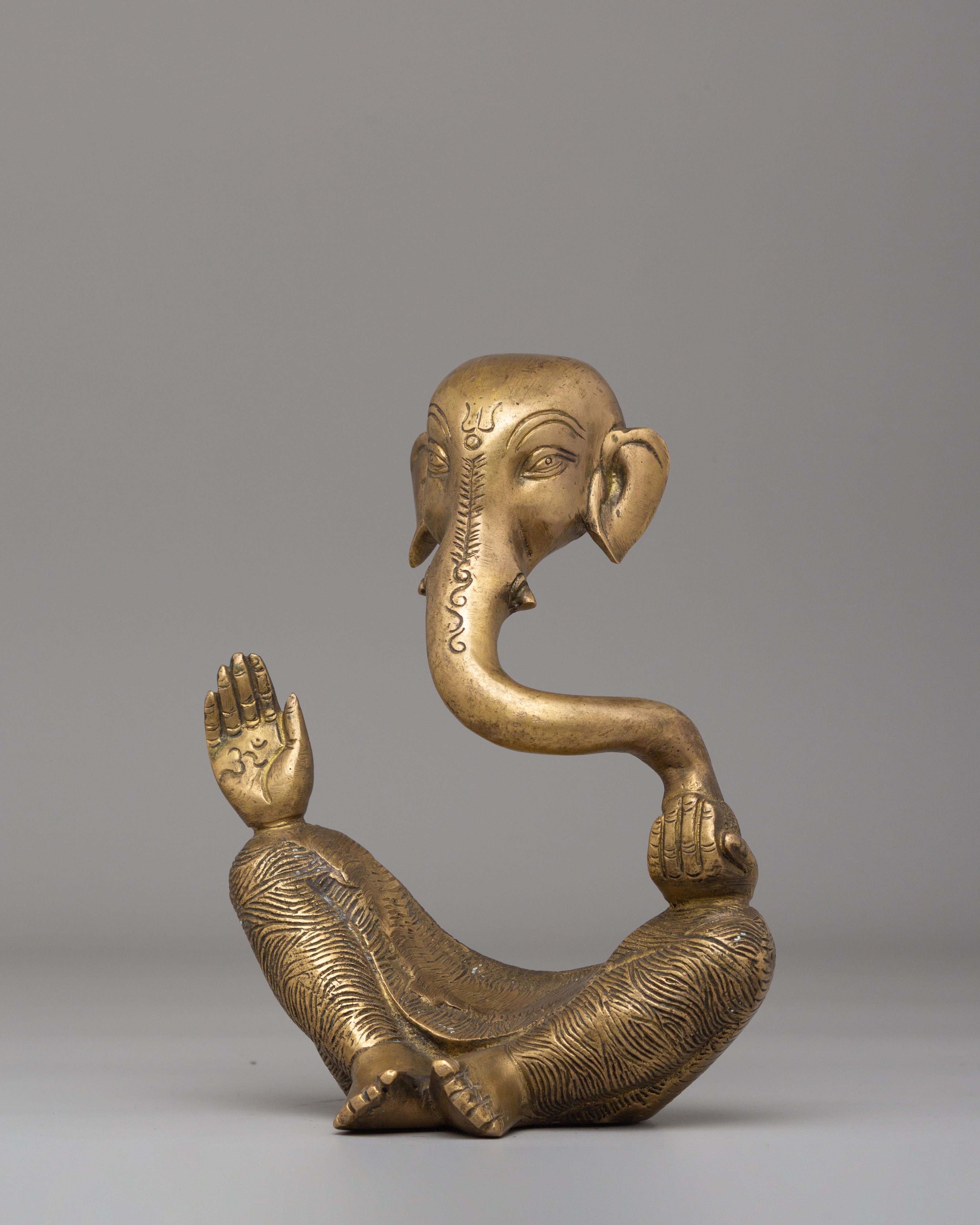 Handcrafted Decorative Ganesh Sculpture | Sacred Brass Idol