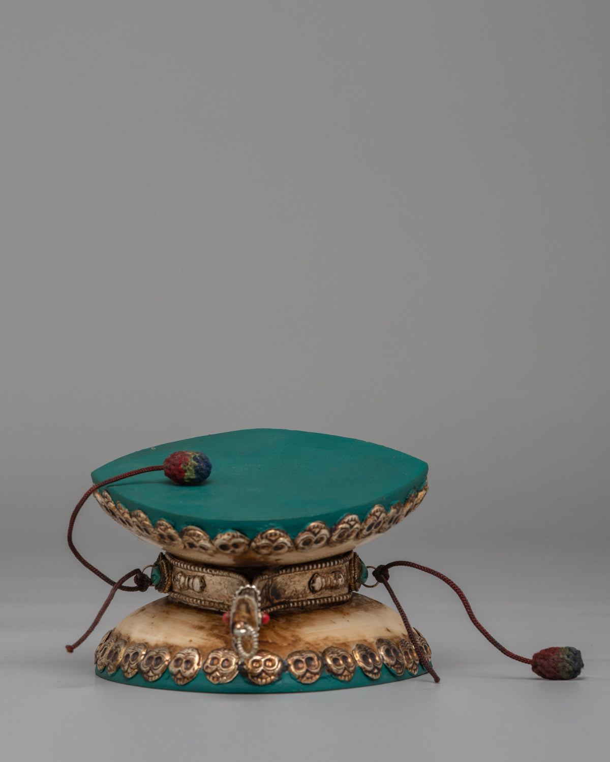 Buddhist Damaru For Ritual | Tibetan Double-Sided Damaru