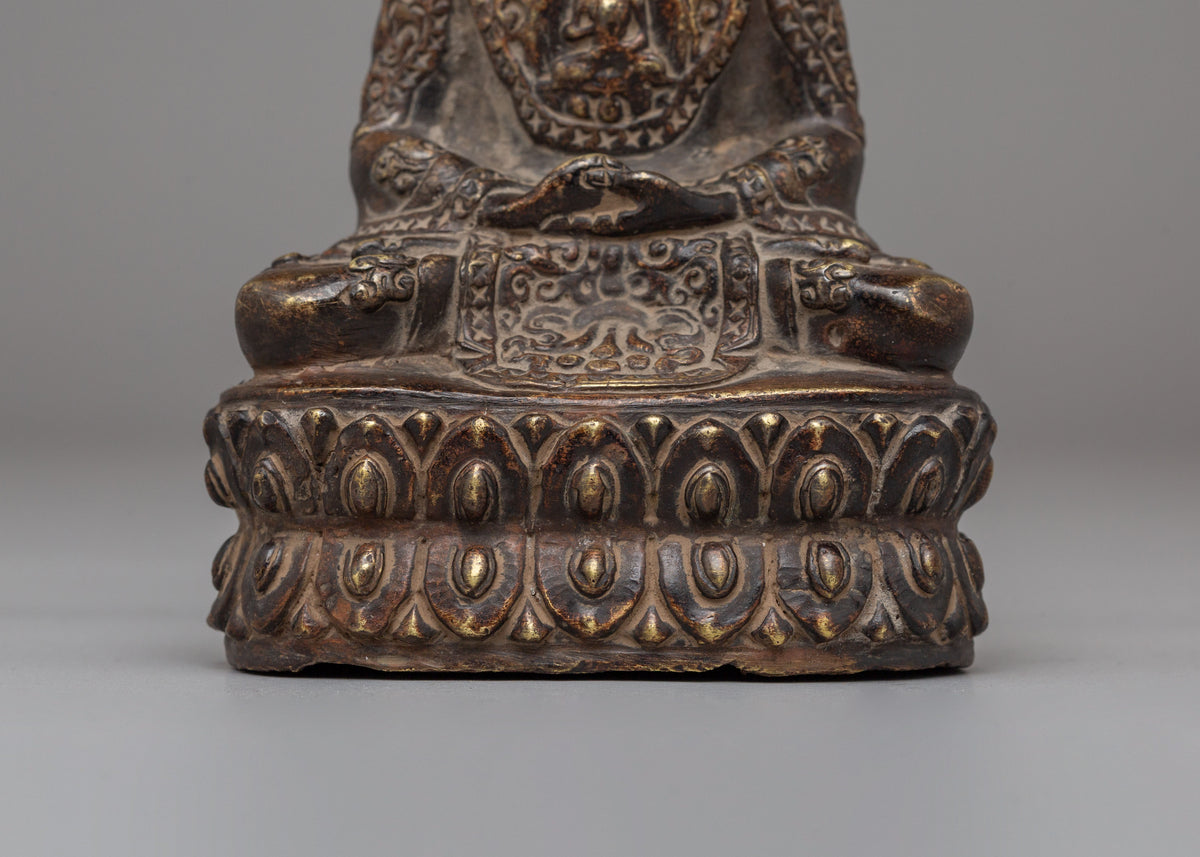 Spiritual Amitabha Buddha Altar Statue | Handcrafted Copper Statue