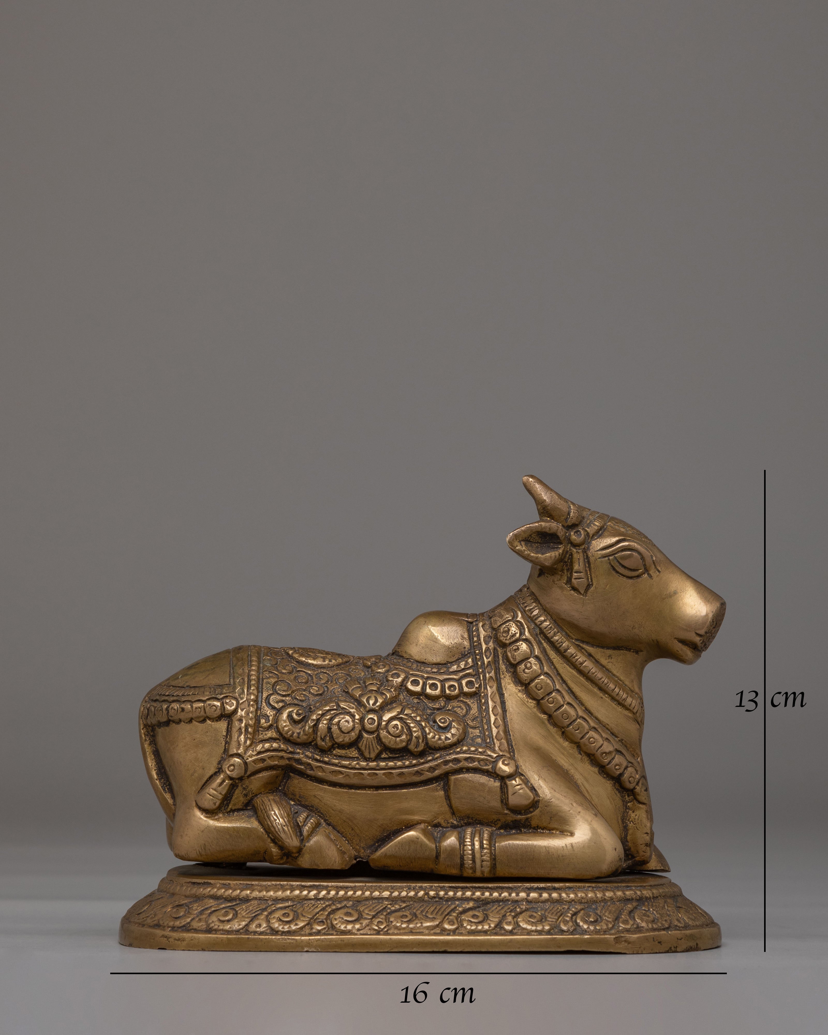 Sacred Nandi Statue | Brass Idol of Lord Shiva's Sacred Bull