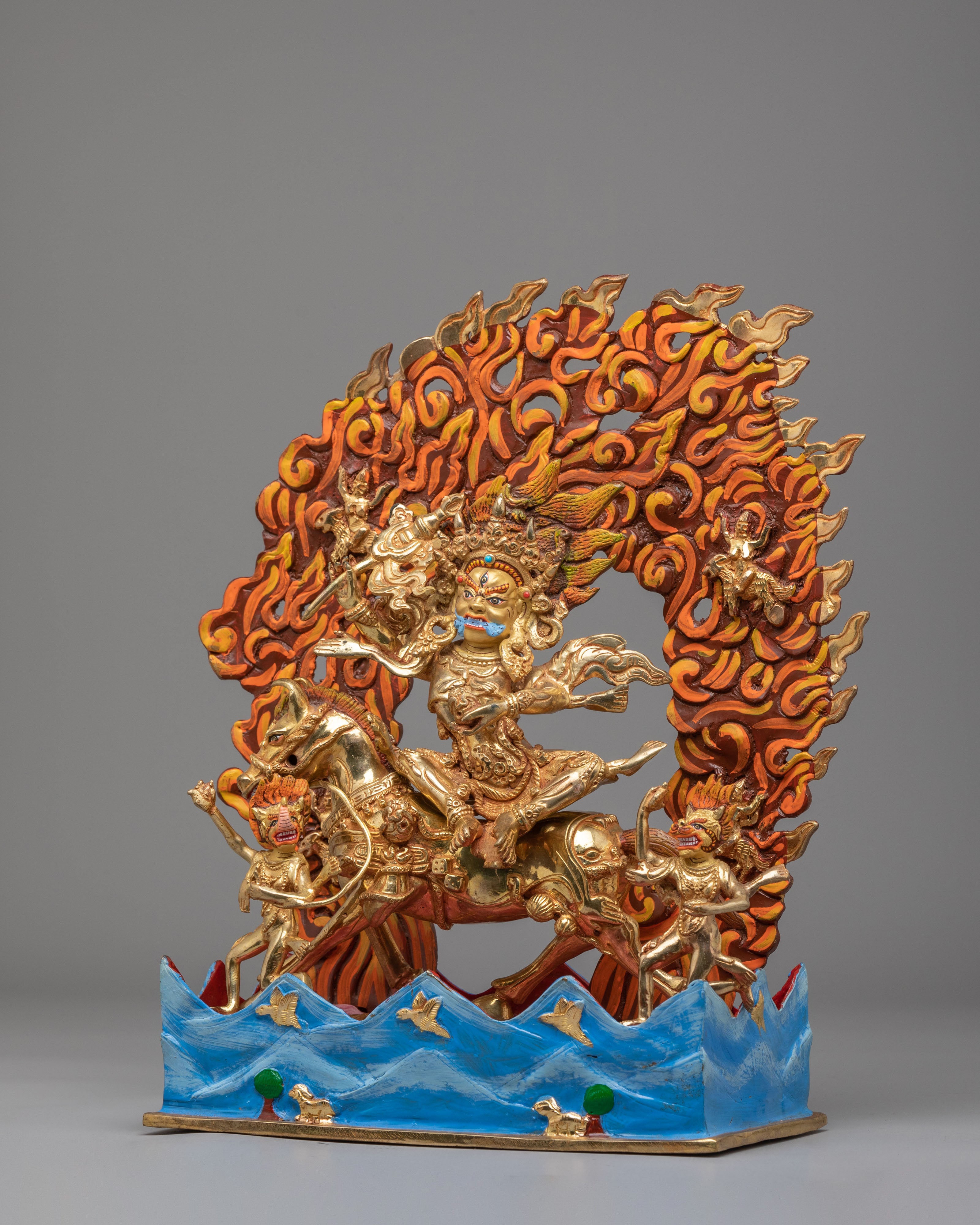 Tibetan Palden Lhamo Sculpture | Handmade Tibetan Artwork