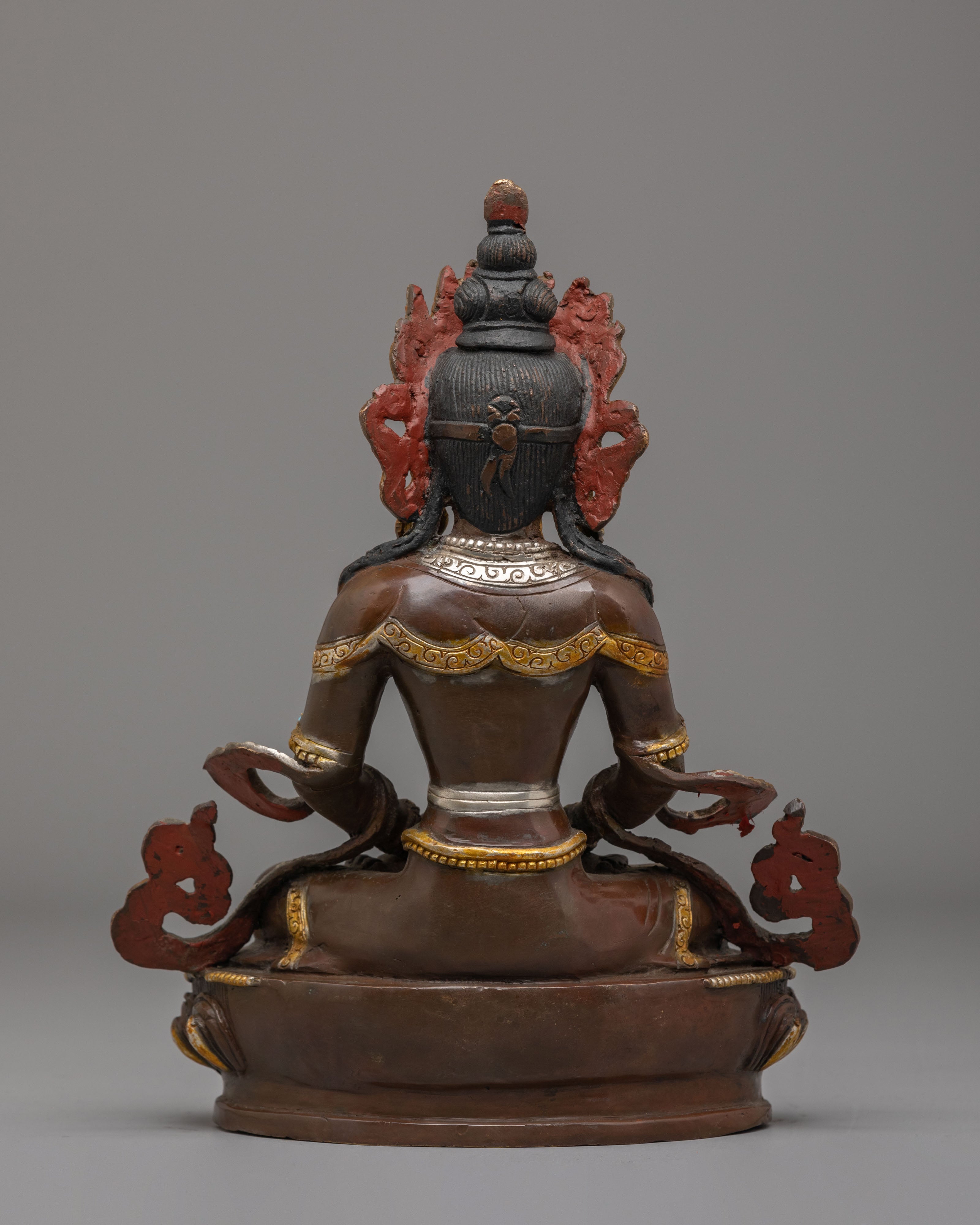 Divine Amitayus Buddha Sculpture | Handmade Tibetan Art