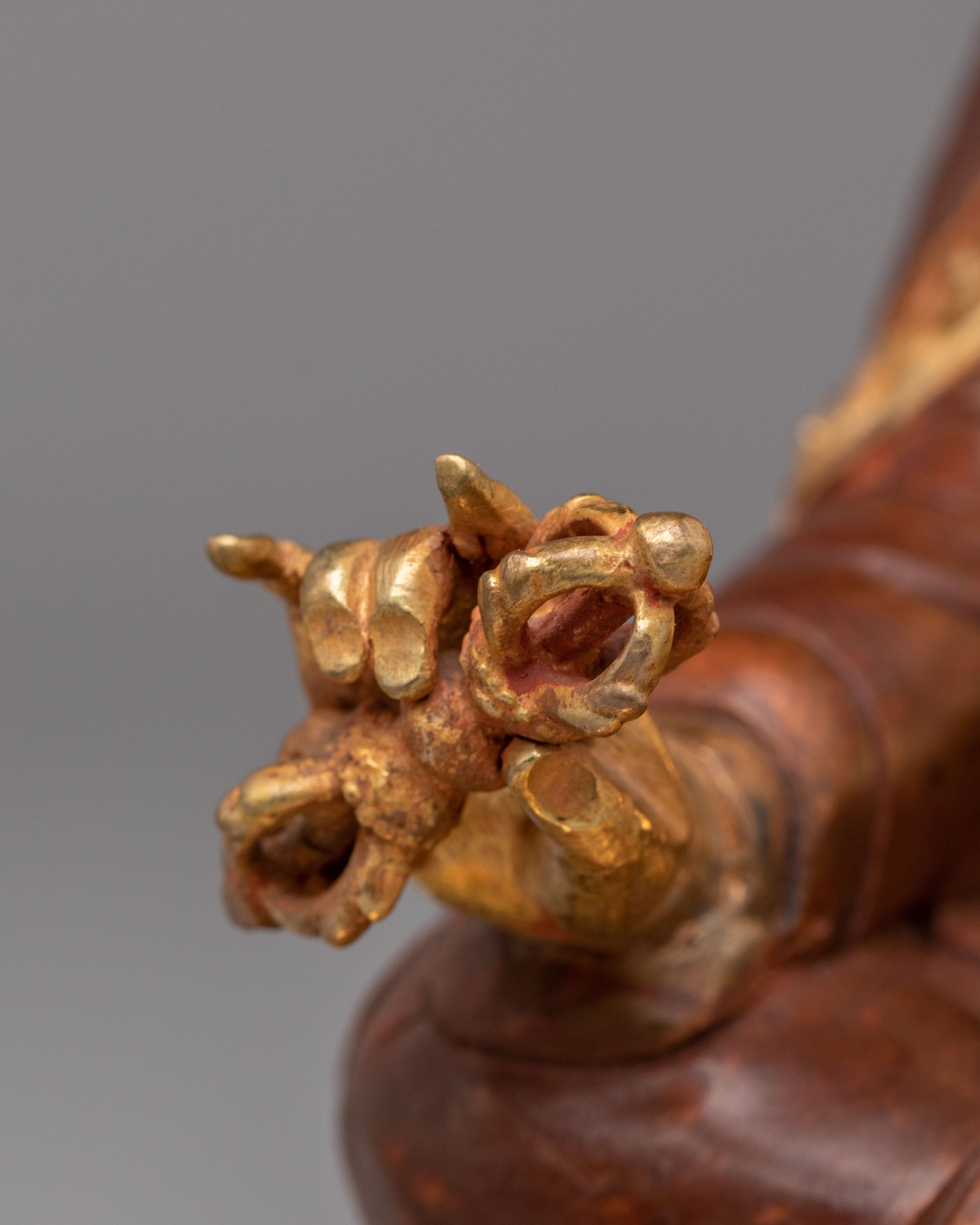 Guru Rinpoche Altar Statue | 24K Gold Plated Padmasambhava Statue