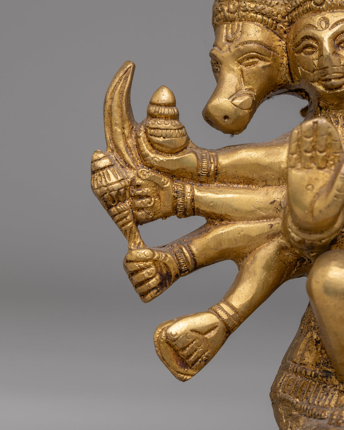 Sacred Traditional Hanuman Statue | Lord Hanuman Brass Idol