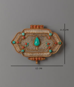 Buddhist Blessing Ghau Box Locket | Tibetan Prayer Amulet Box