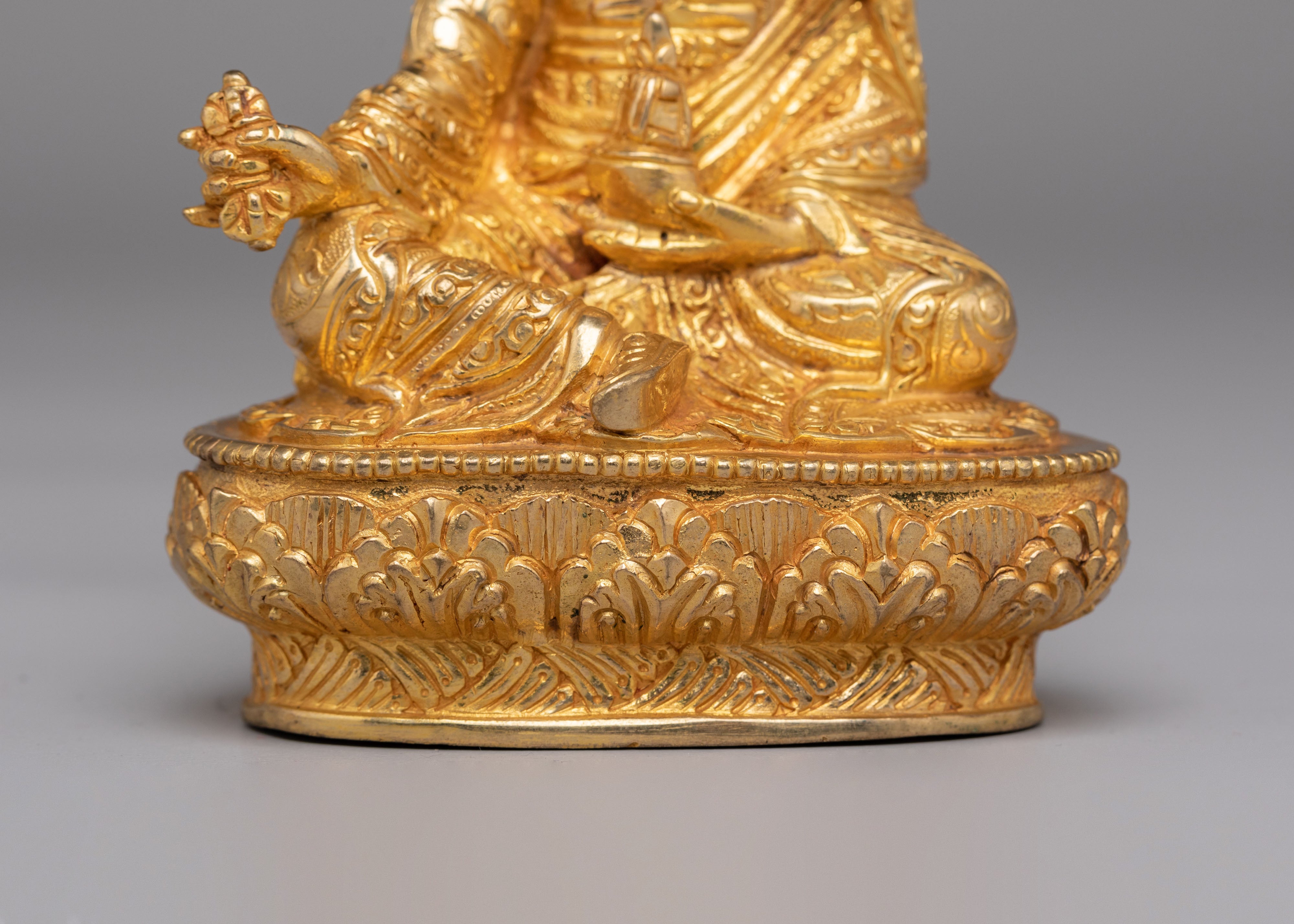Handmade Altar Guru Rinpoche Statue | Tibetan Padmasambhava Art