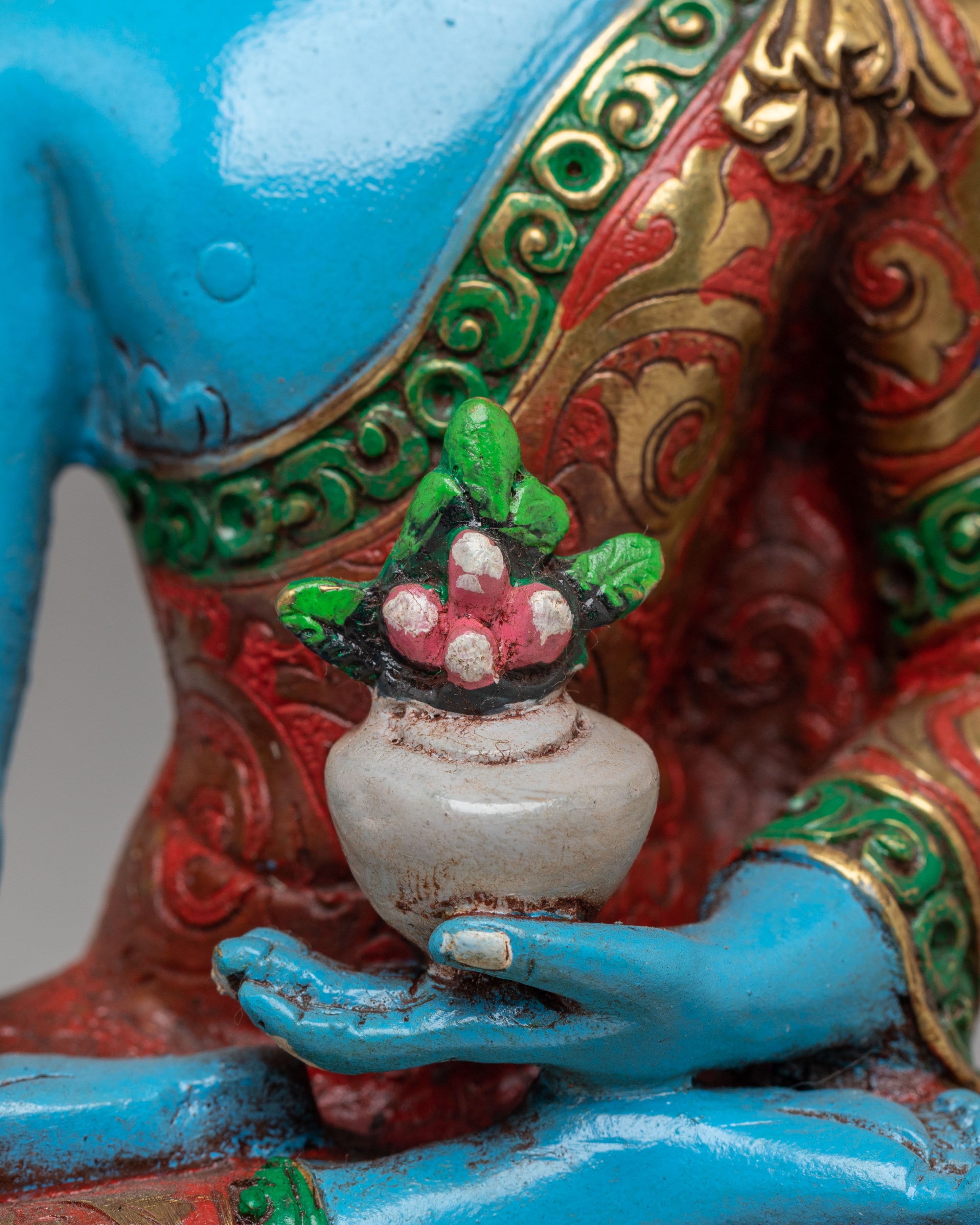 Sacred Himalayan Medicine Buddha Sculpture | Tibetan Healing Art