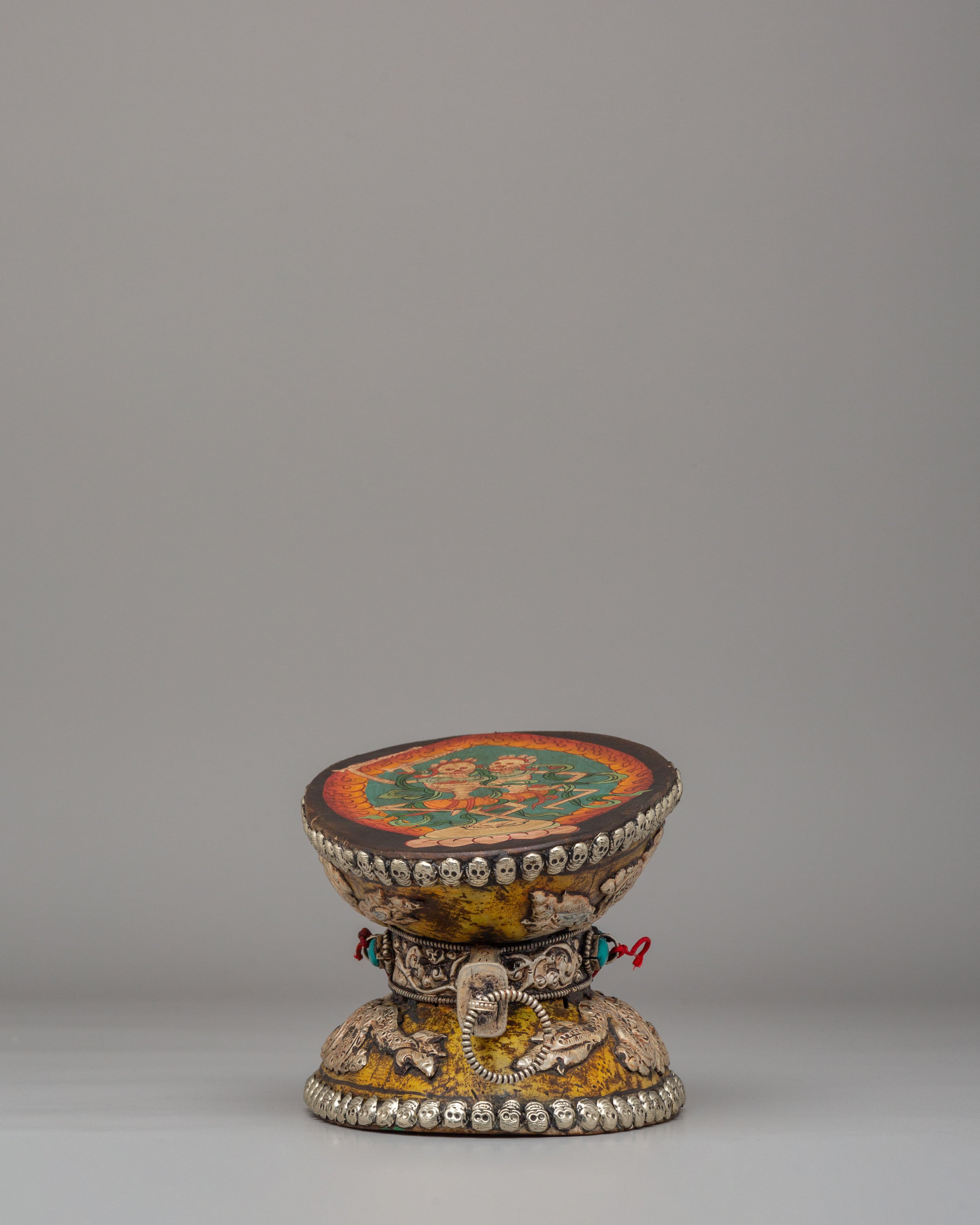 Sacred Ceremonial Damaru | Handcrafted Ritual Drum